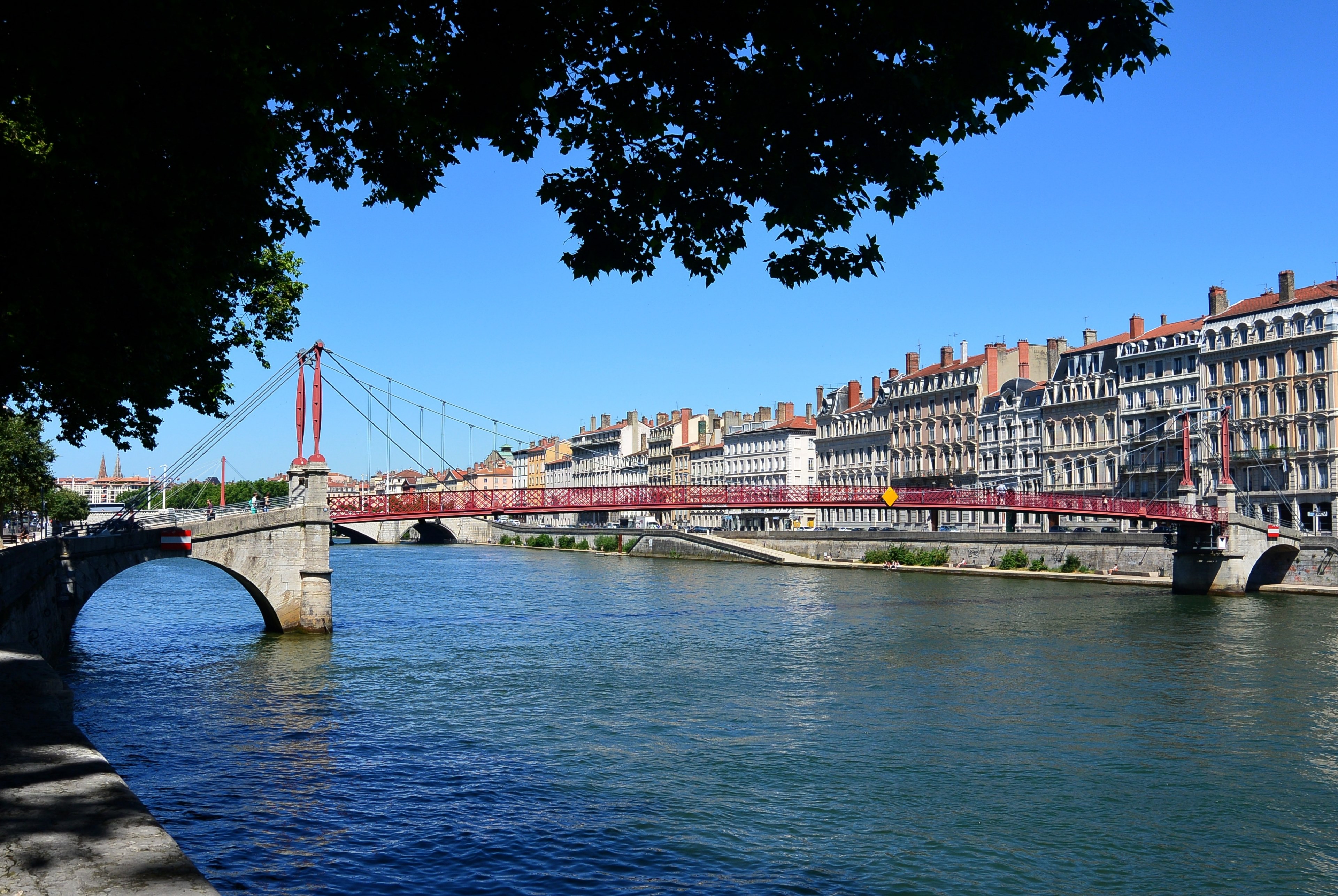 Wallpaper / city lyon bridge and bank HD 4k wallpaper free download