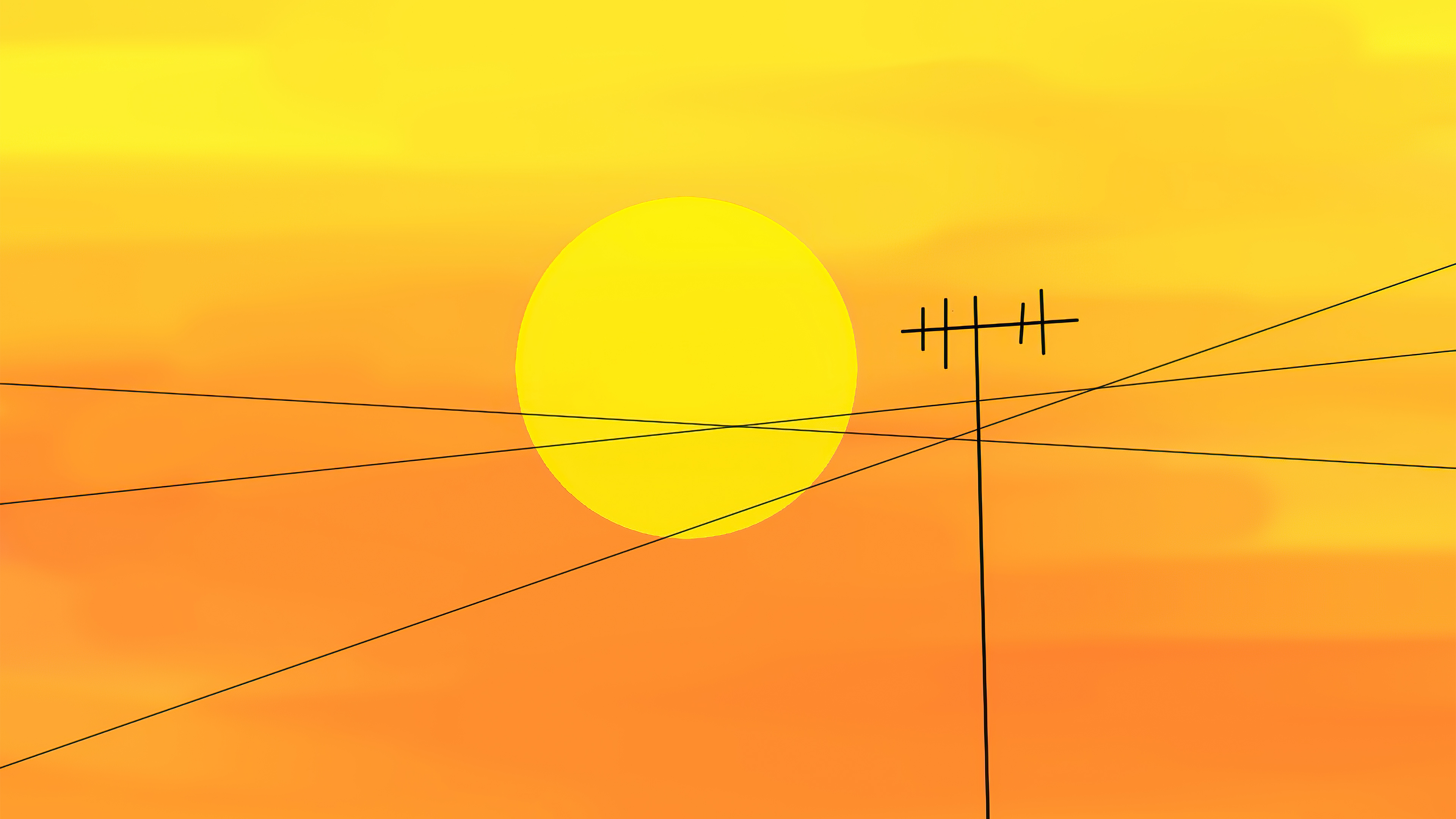 Orange Sunset Minimal 4k, HD Artist, 4k Wallpaper, Image, Background, Photo and Picture