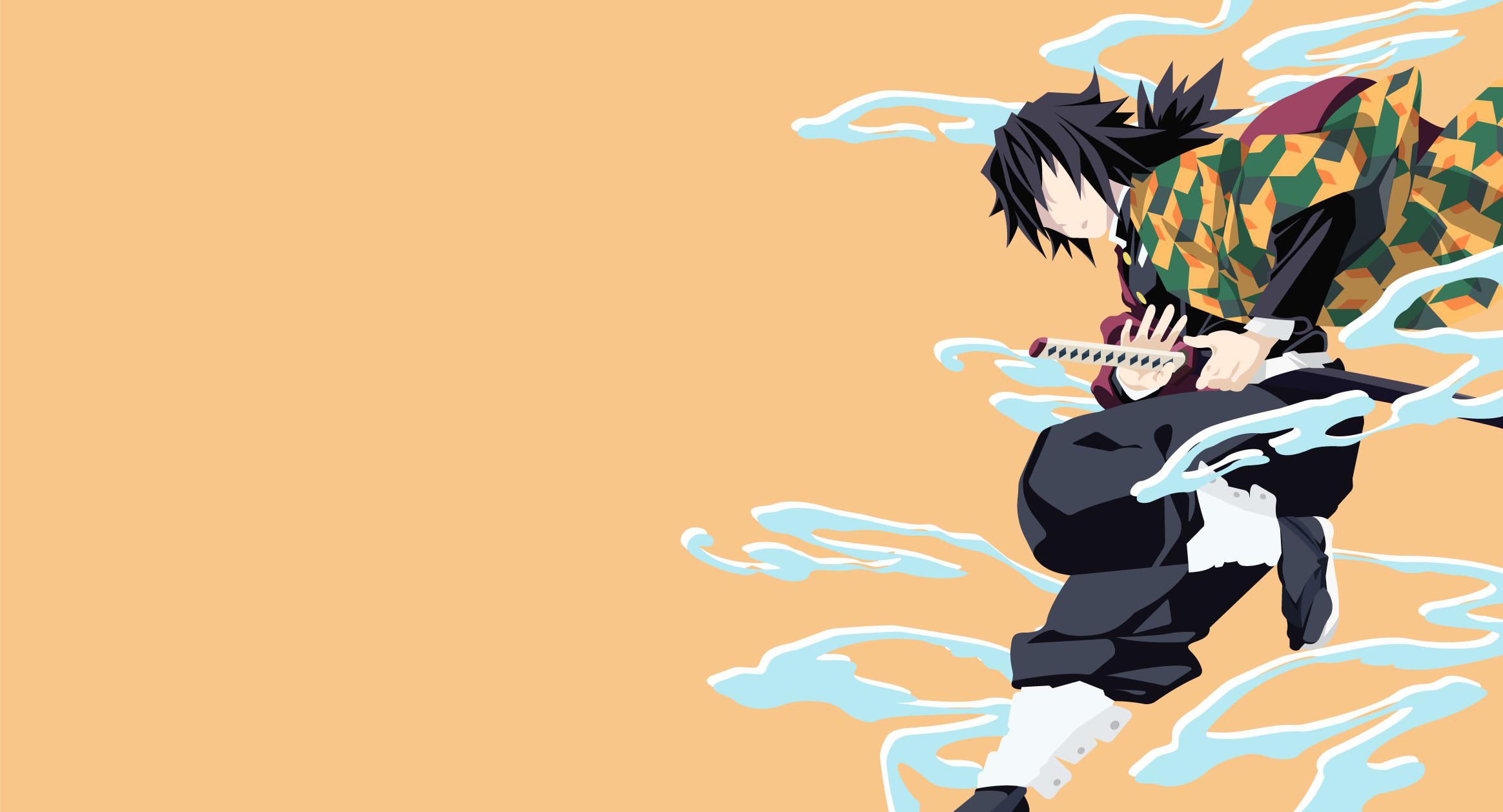 Tomioka Giyuu Phone And Desktop Minimalist Background Wallpaper! Enjoy !