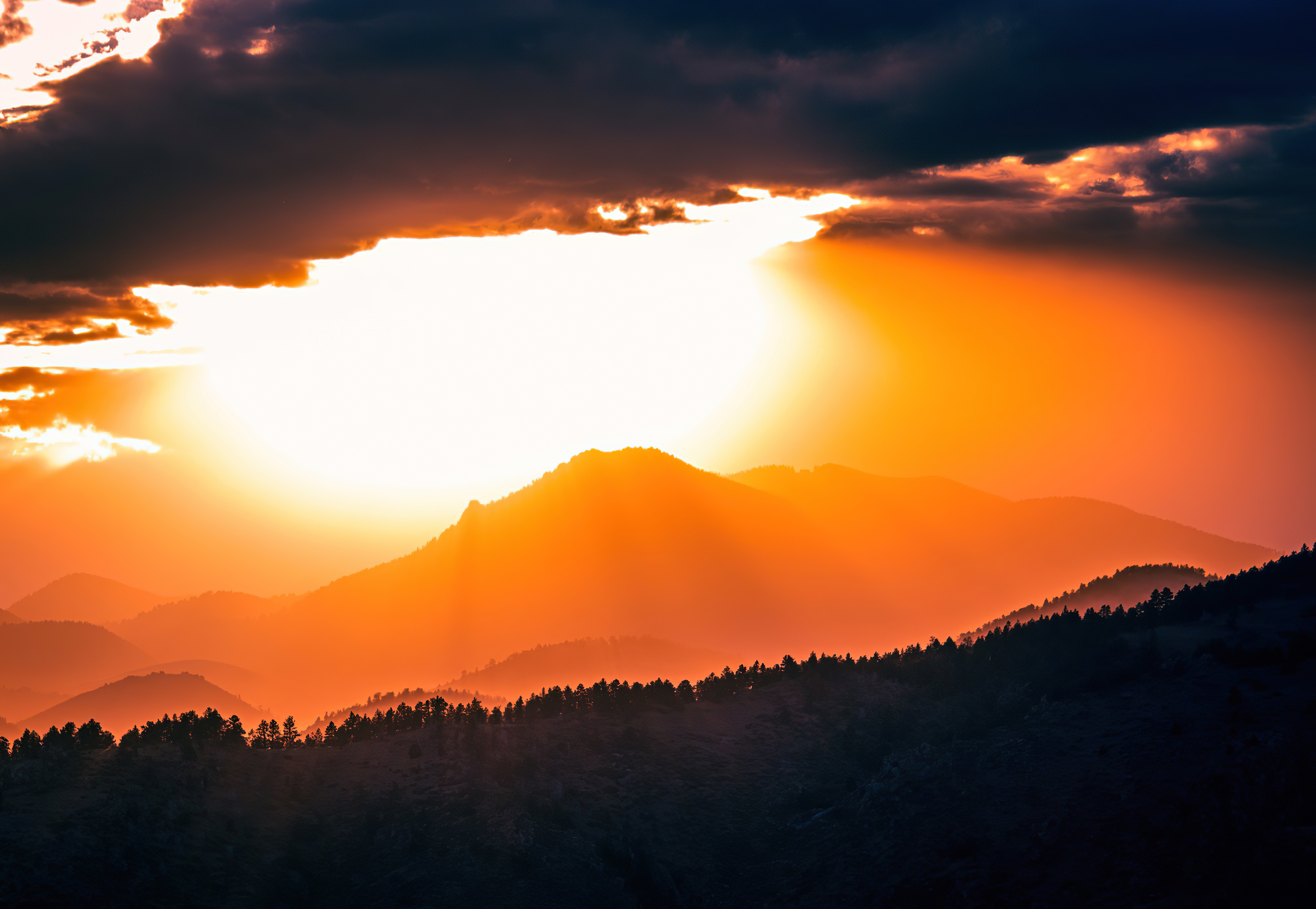 Beautiful Sunrise On Mountains
