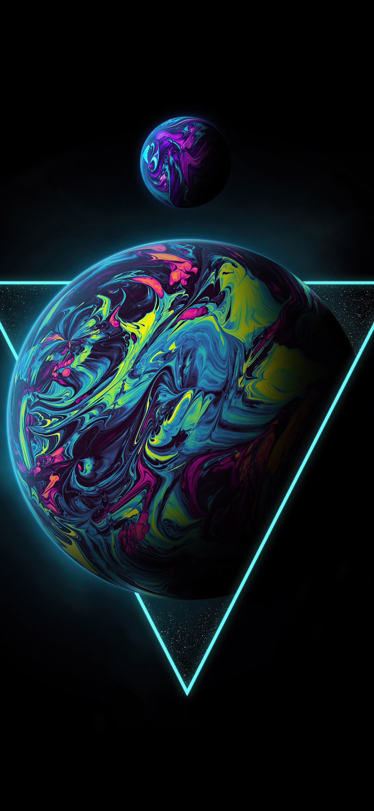 Triangle Planet 4k iPhone XS MAX HD 4k Wallpaper, Image, Background, Photo and Picture