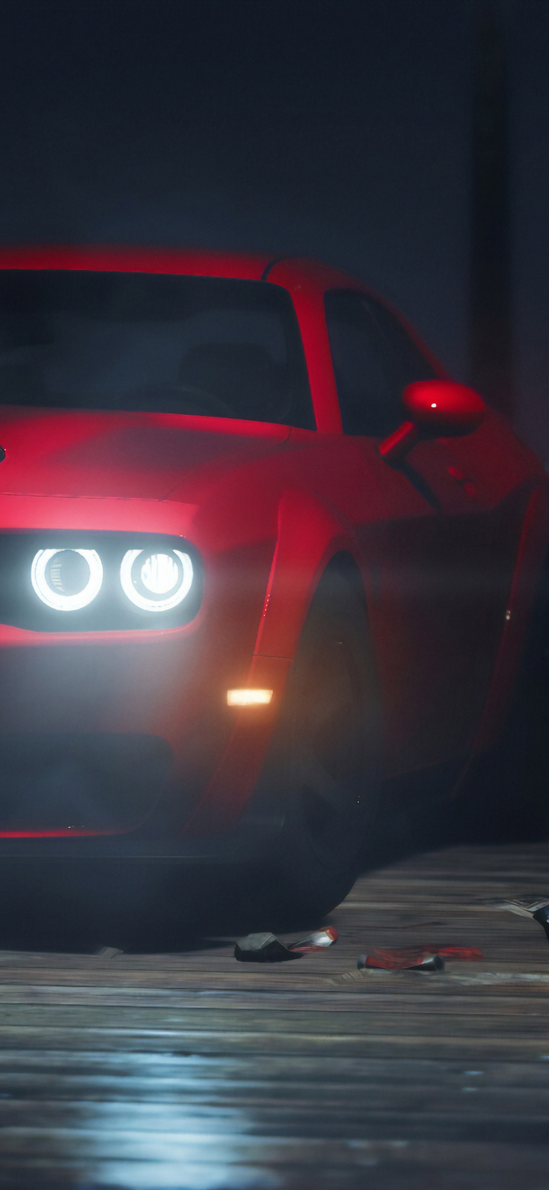 Red Dodge Challenger Srt 4k iPhone XS, iPhone 10, iPhone X HD 4k Wallpaper, Image, Background, Photo and Picture