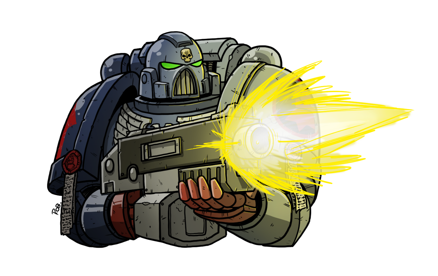 Warhammer 40 000 Space Marine Crimson Fists Wallpaper:1429x900