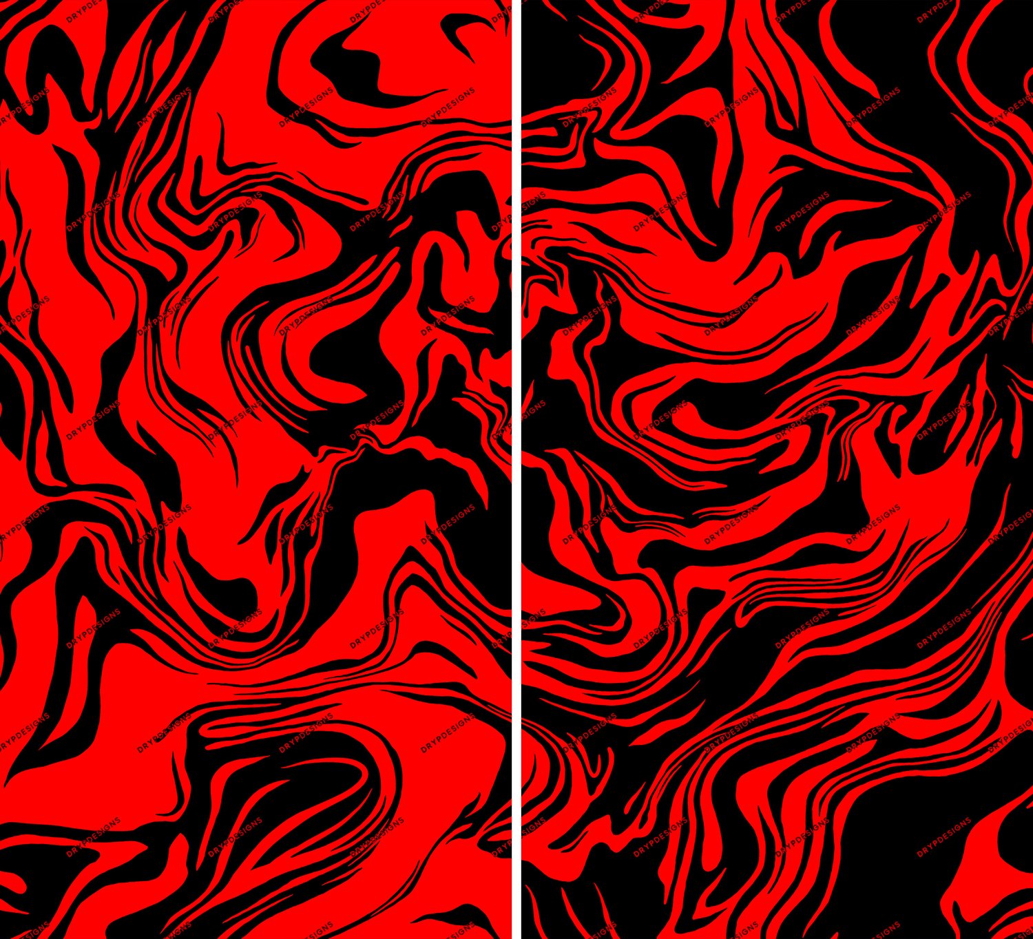 Black + Red Marble Swirl Seamless Background