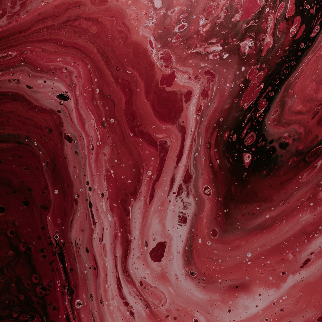 Download wallpaper 1280x1280 stains, liquid, texture, red, abstraction ipad, ipad 2, ipad mini for parallax HD background