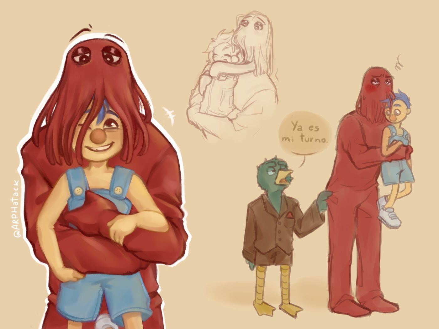 ARPHatack guy being Yellow's dad uwu #DHMIS #dhmisfanart #redguy #redguyfanart