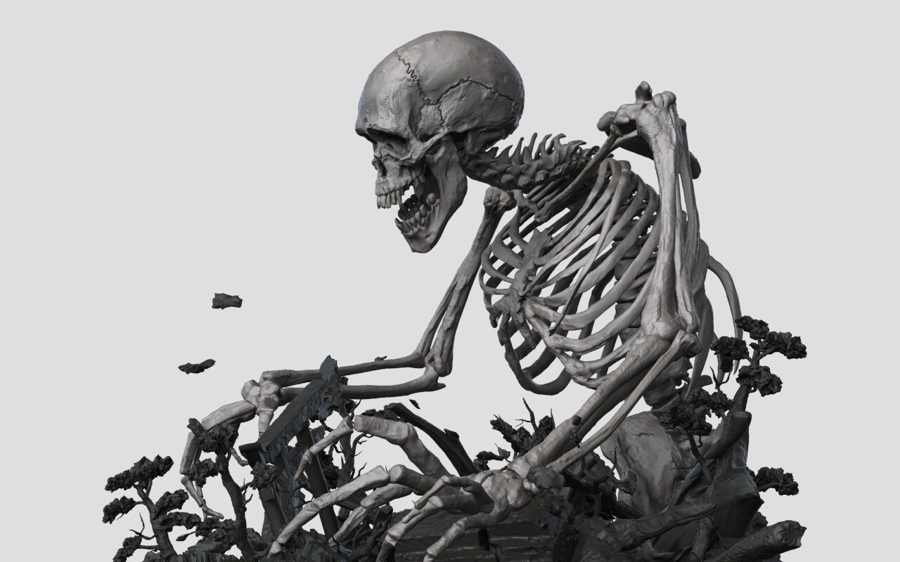 Gashadokuro Yokai folktale ; Concept sculpt