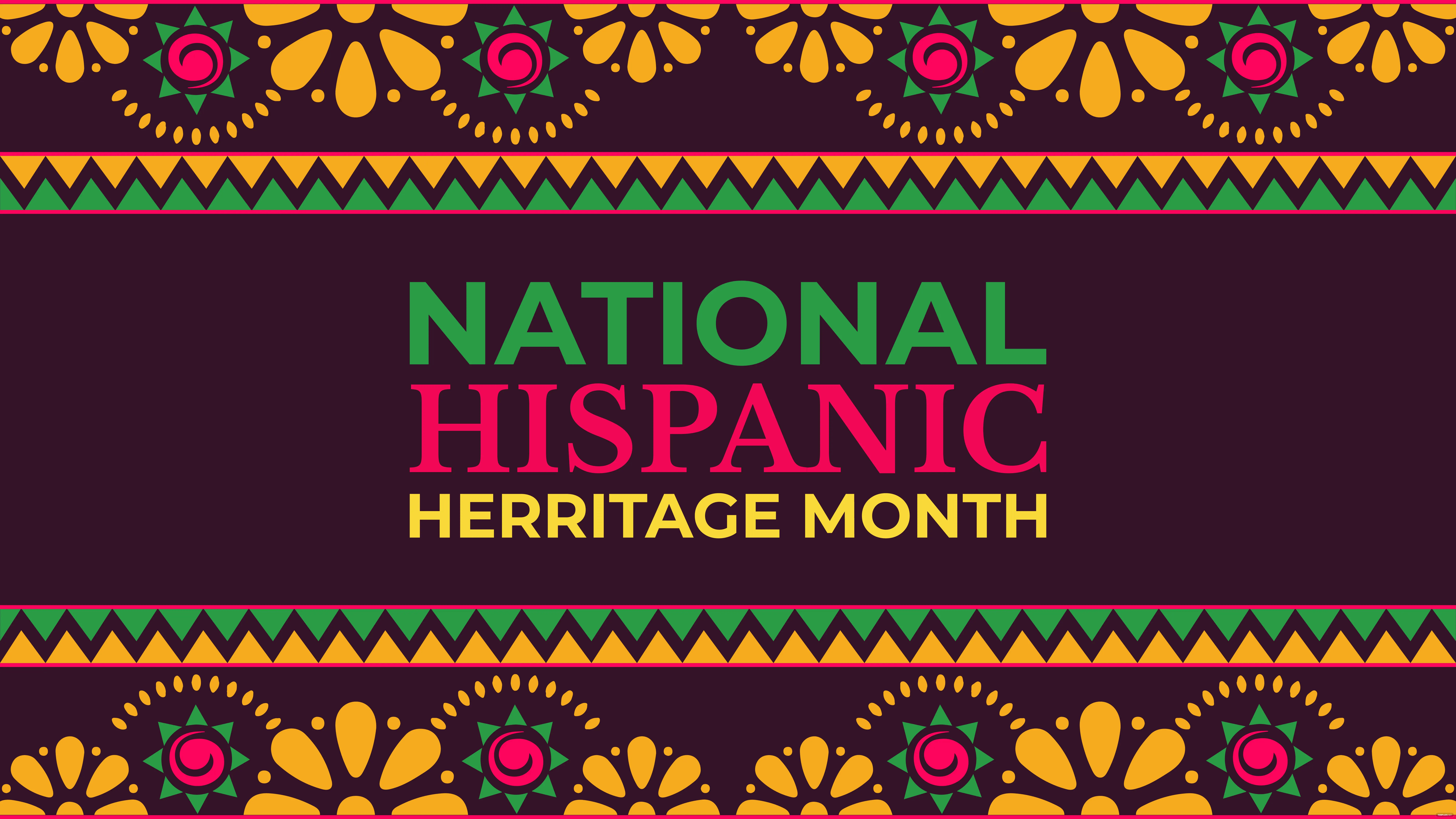 Free National Hispanic Heritage Month Wallpaper Background in PDF, Illustrator, PSD, EPS, SVG, JPG, PNG