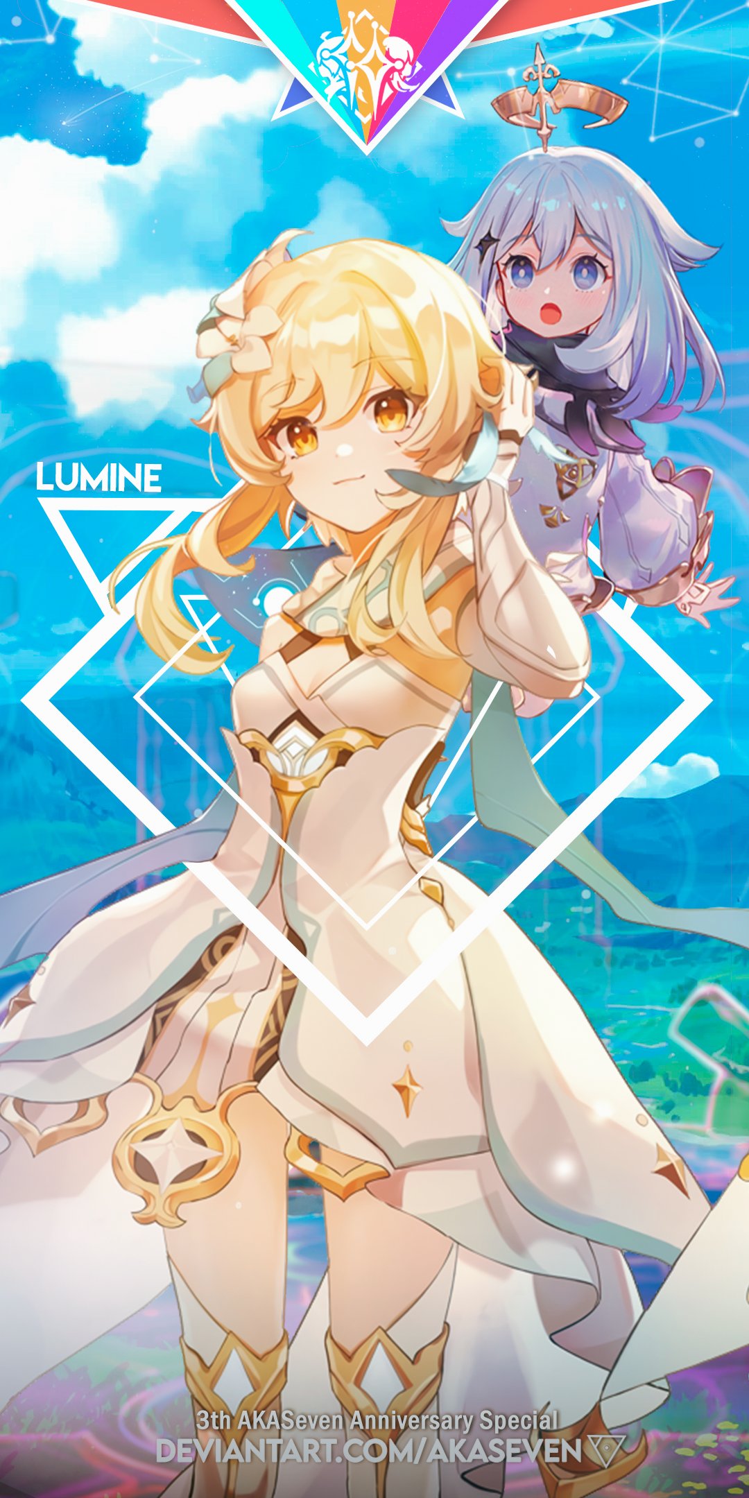 X \ akaseven. designer در توییتر: «Special 3th Anniversary AKASeven - #GenshinImpact Wallpaper #Paimon #Travellers #Aether #Lumine #Mihoyo The keeper is fading away; the creator has not yet come. But the