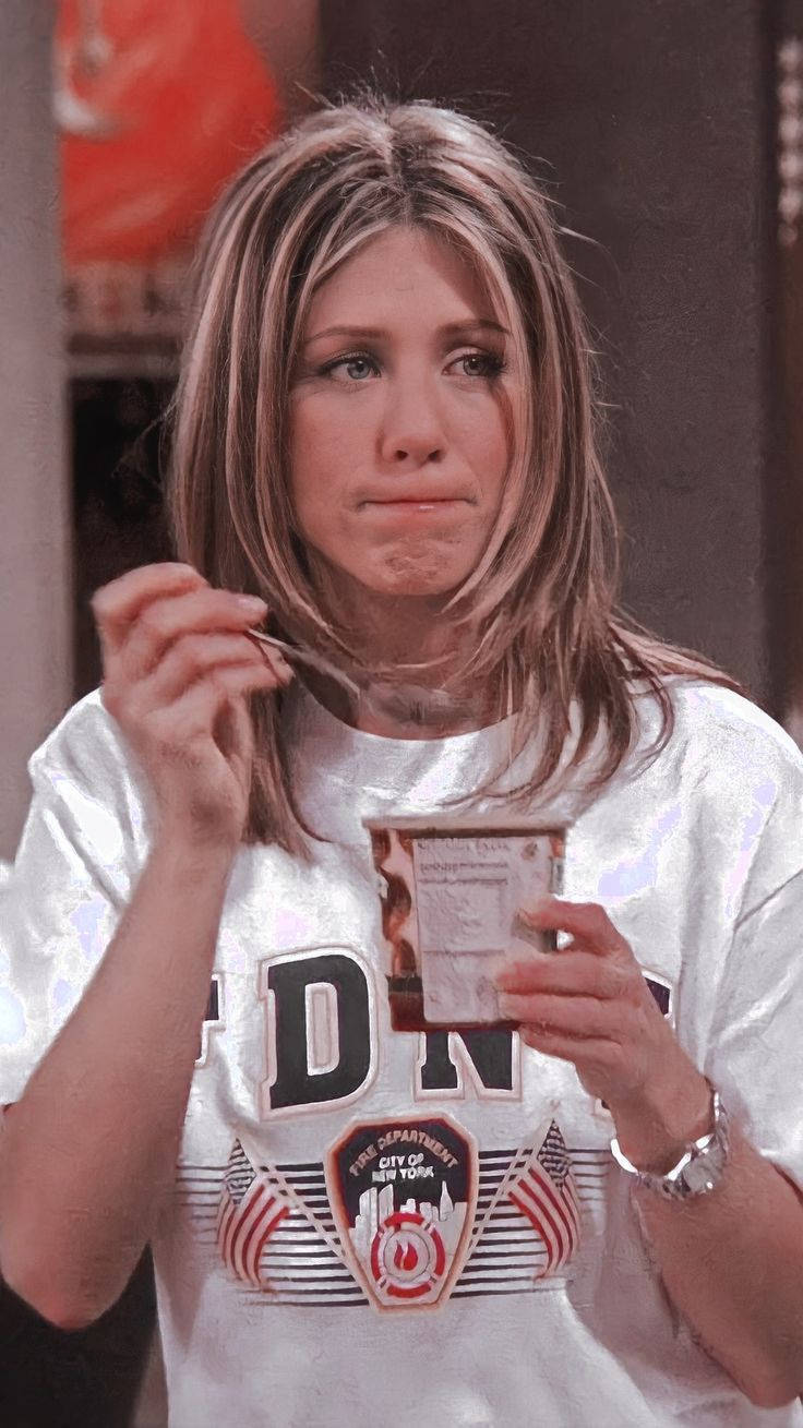 Download Rachel Eating Ice Cream, Friends Phone Wallpaper