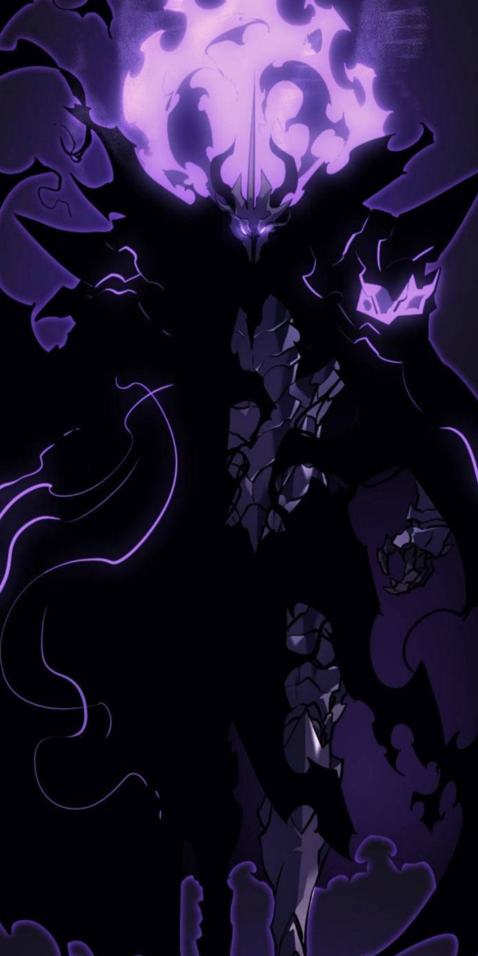 Download Black And Purple Aesthetic Anime Villain Wallpaper
