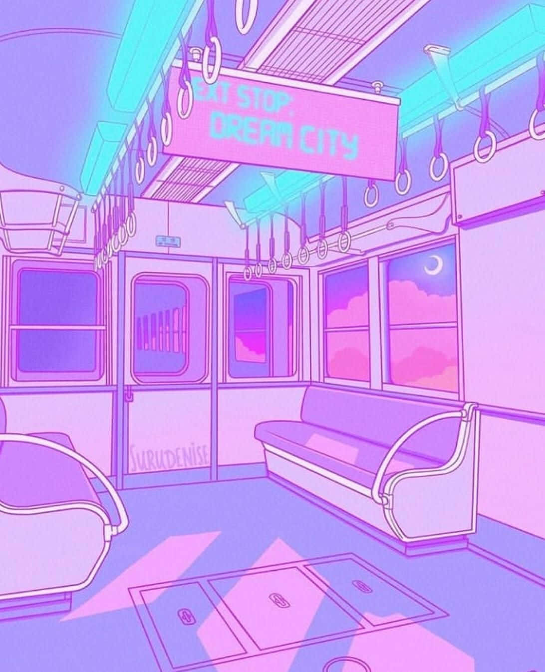 Download Lofi Train Interior Aesthetic