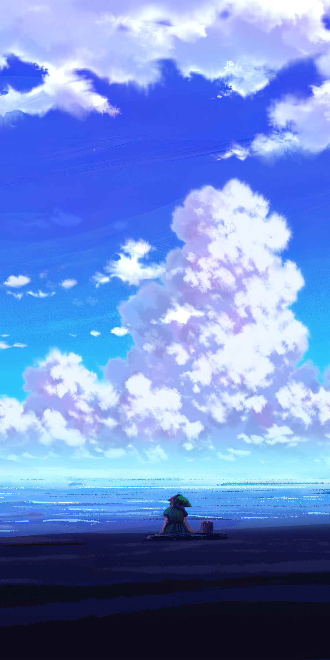 Anime Scenery Sitting 4k One