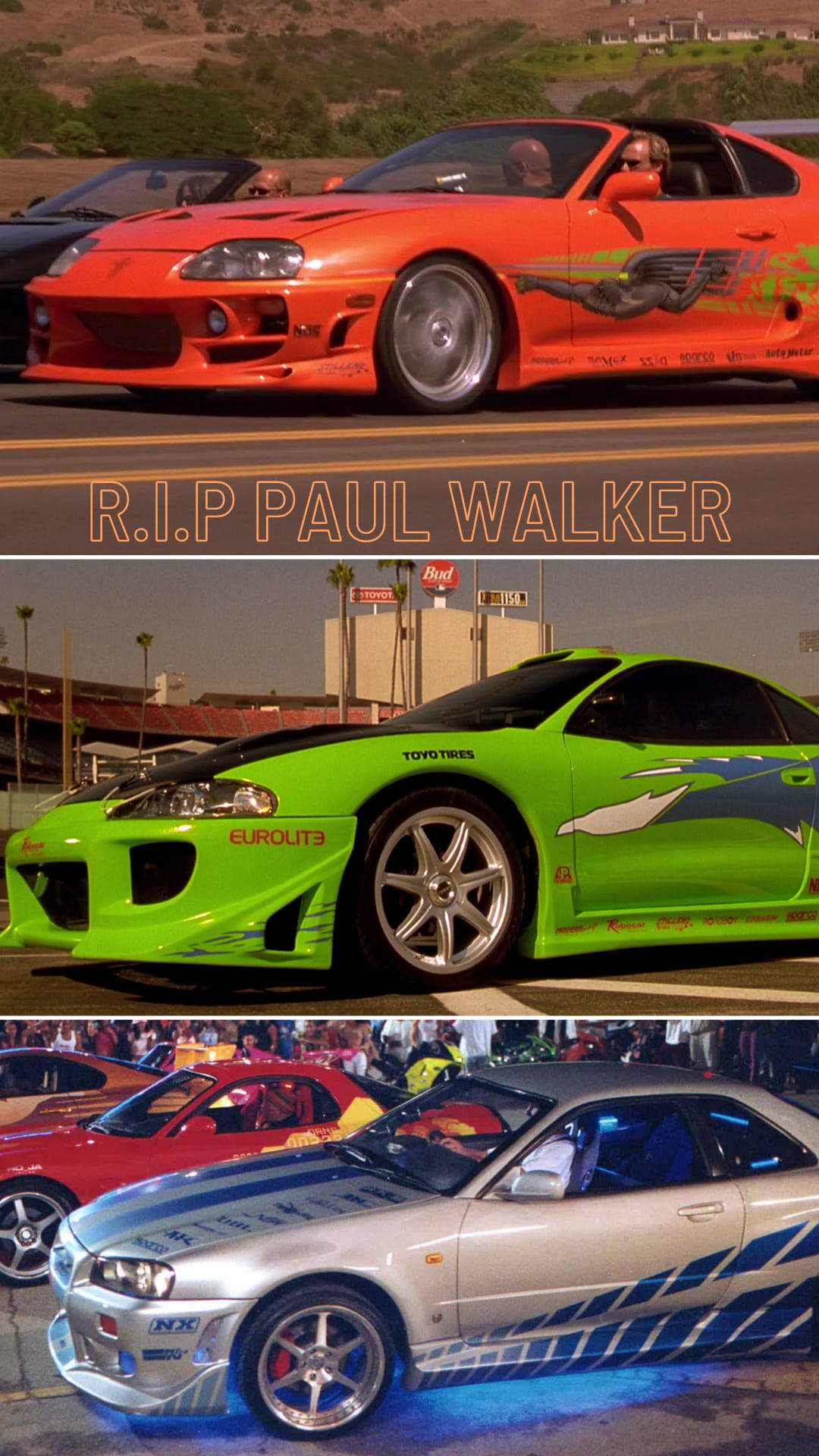 Download Race Car Tribute For Paul Walker Wallpaper
