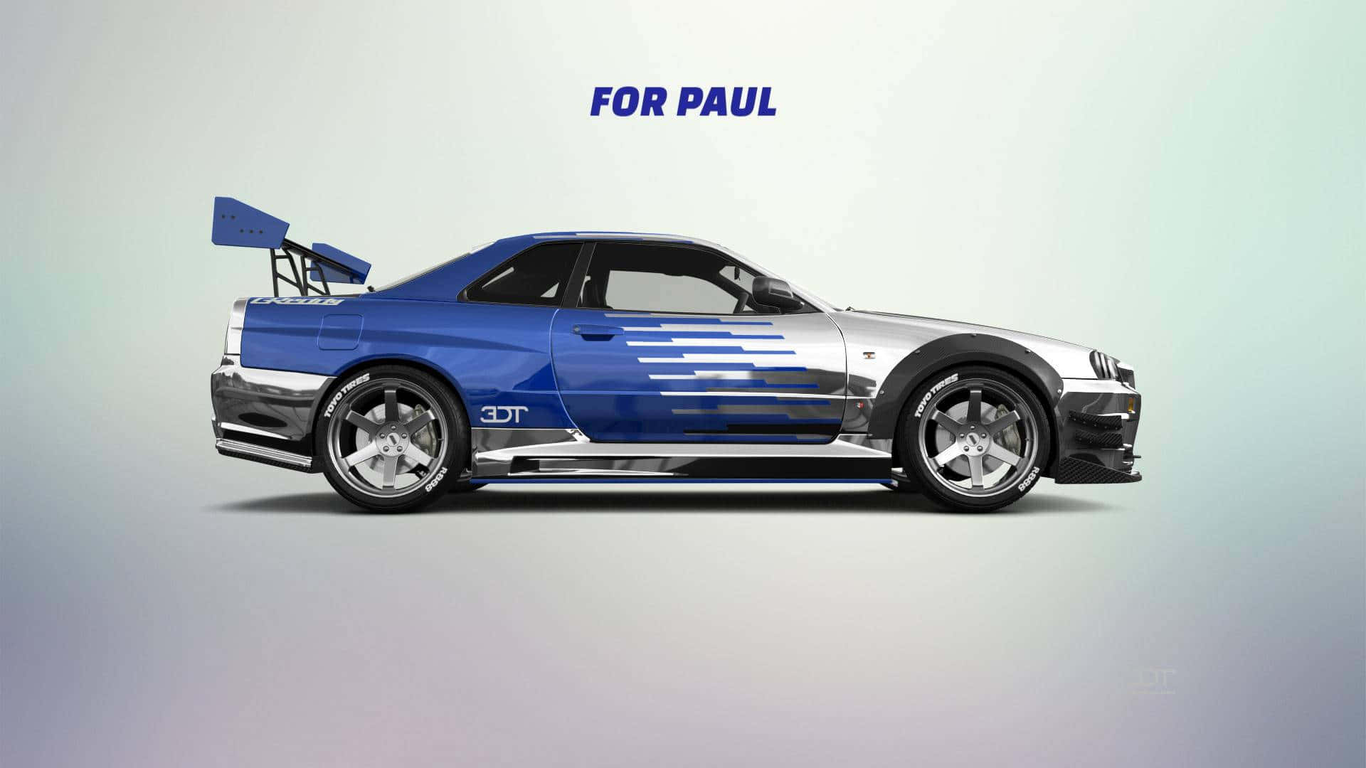 Download Paul Walker behind the wheel of a Nissan Skyline Wallpaper