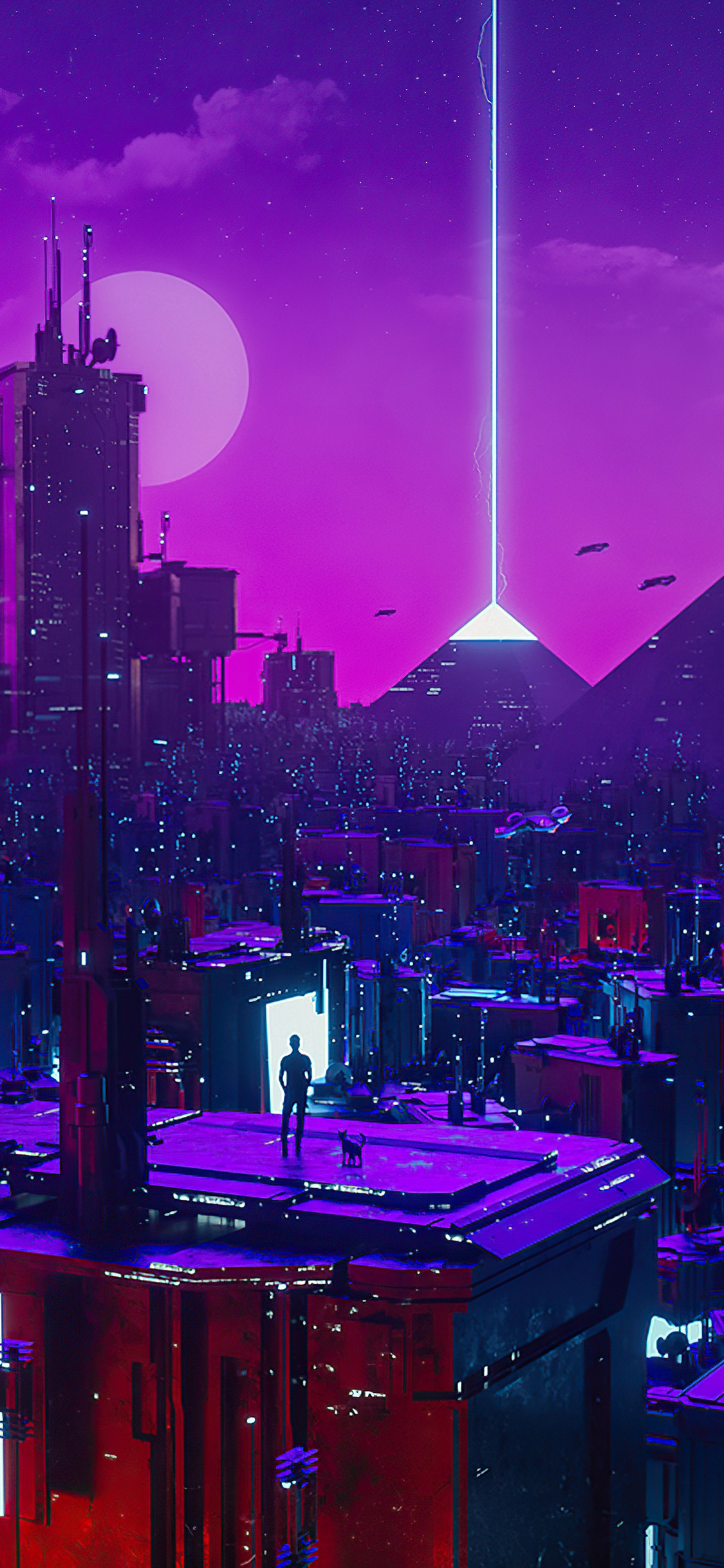 Cyber City Neon Lights 5k iPhone XS, iPhone 10, iPhone X HD 4k Wallpaper, Image, Background, Photo and Picture