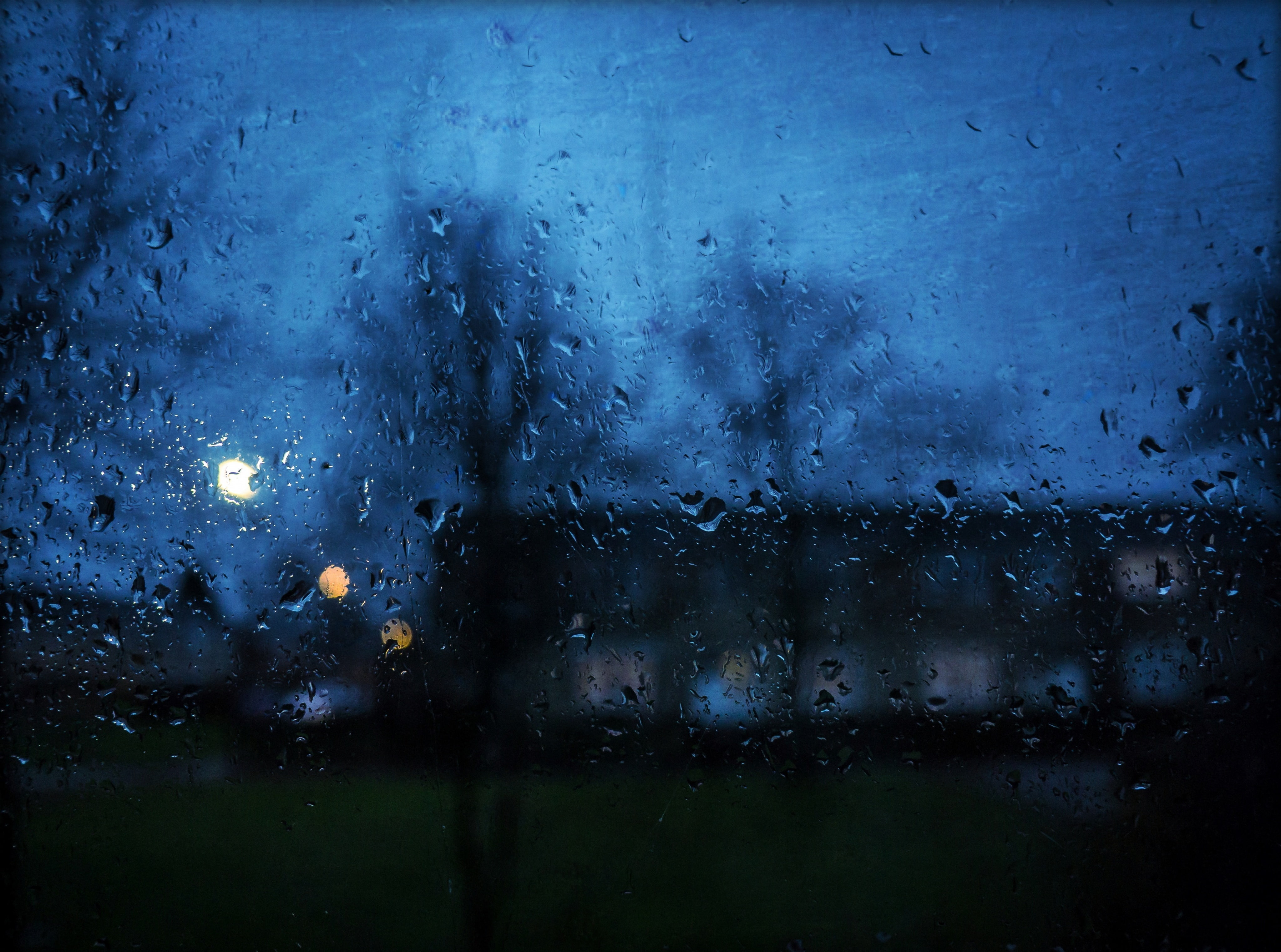 Wallpaper / Lumix, Wet, 4K, No People, Rain, Transparent, Full Frame, Blue, Inside, Autumn, Day, Window, Raindrop, Stay, Monsoon, Nature, Focus On Foreground, Close Up Free Download