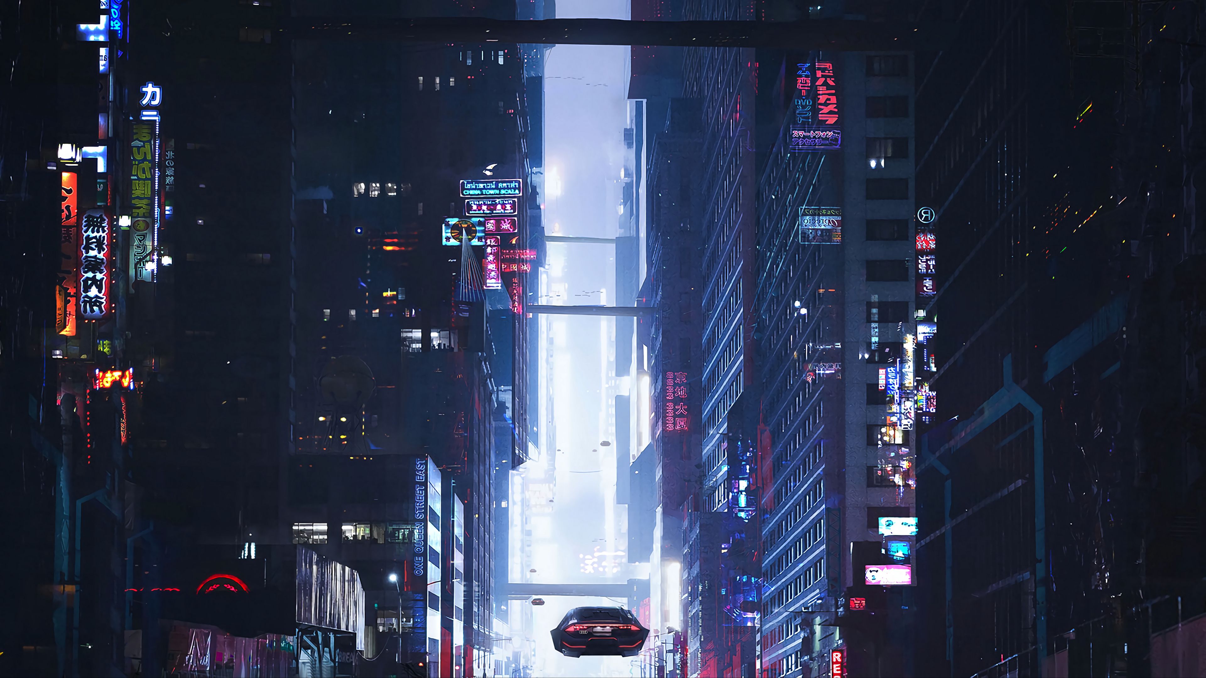 Download Wallpaper 3840x2160 Sci Fi, City, Future, Art, Buildings, Cars 4k Uhd 16:9 HD Background