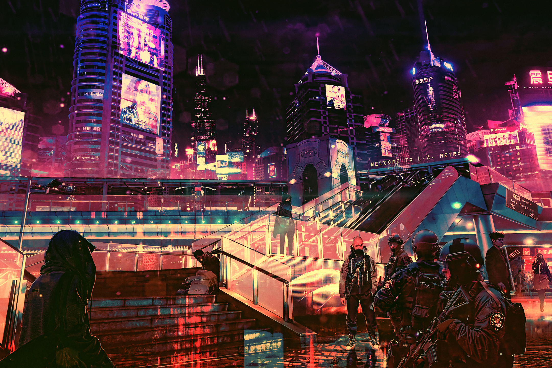 HD desktop wallpaper: Cyberpunk, Sci Fi, Futuristic, Futuristic City, Cyberpunk Cityscape download free picture