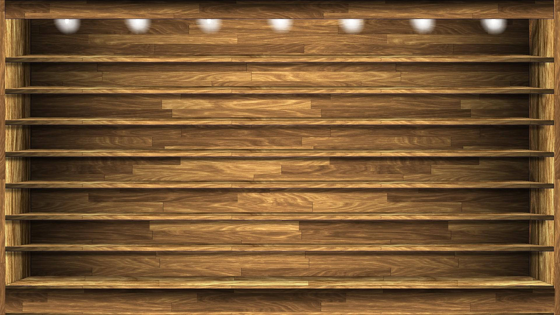 Download Shelves Wood Texture Wallpaper