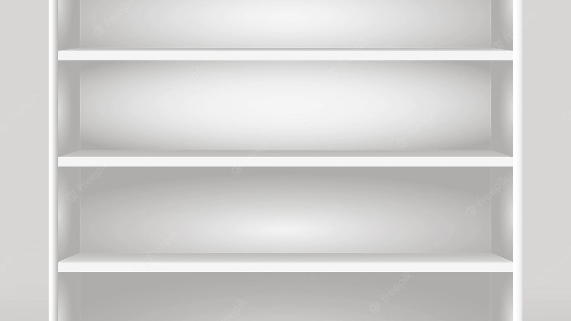 Empty Bookshelf Desktop Wallpaper