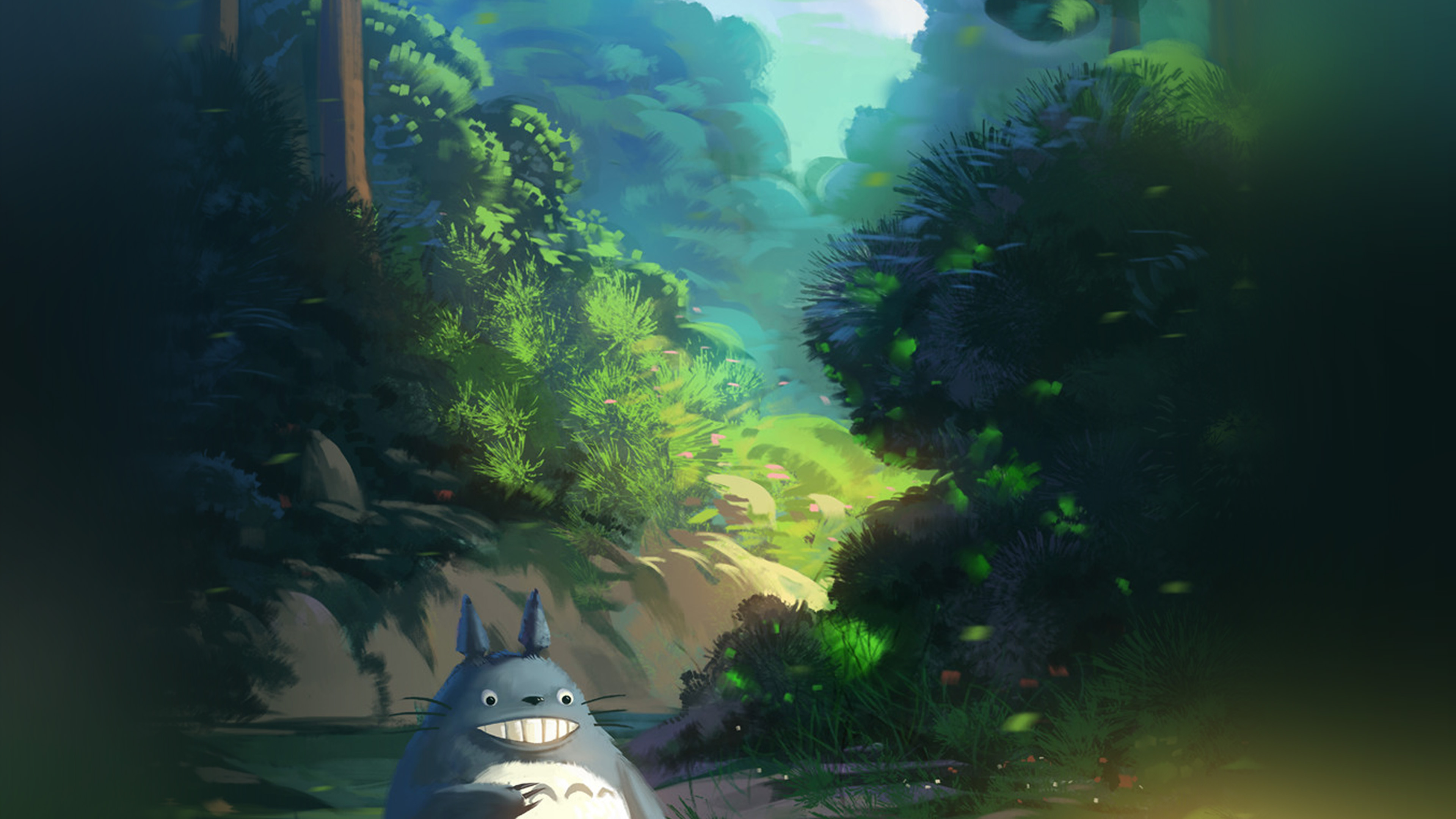 wallpaper for desktop, laptop. totoro anime liang xing illustration art