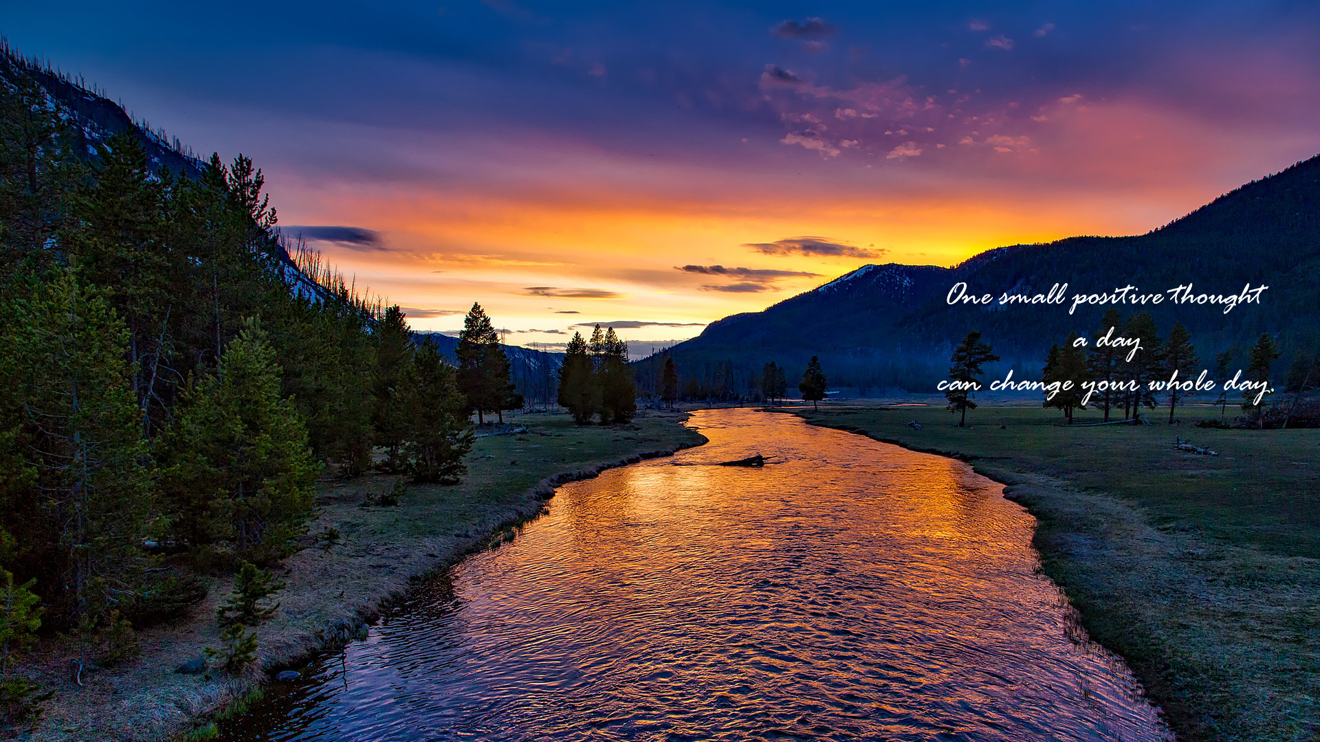 One small positive thought a day can change your whole day