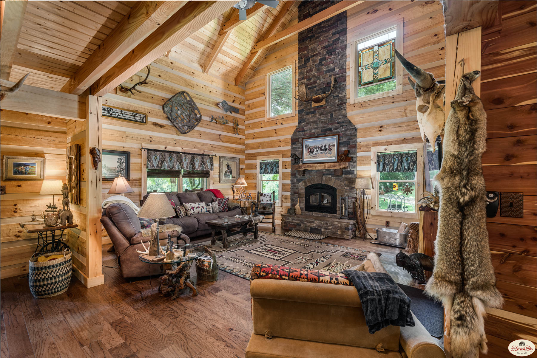 Log Home Interior Picture Abe Log Homes & Cabins