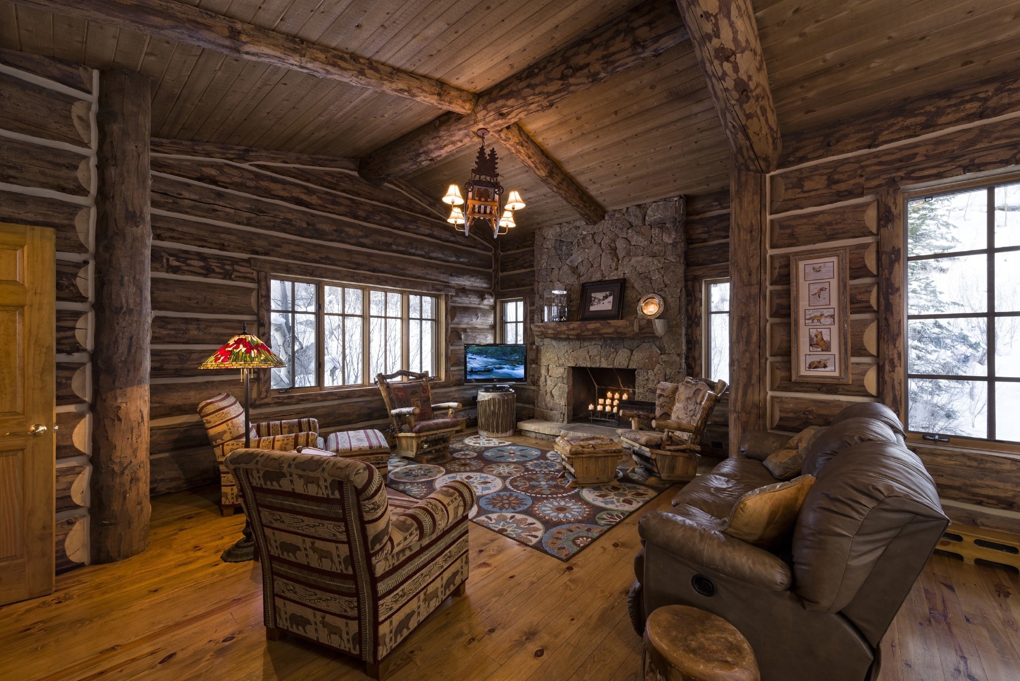 Wood House Interior HD wallpaper