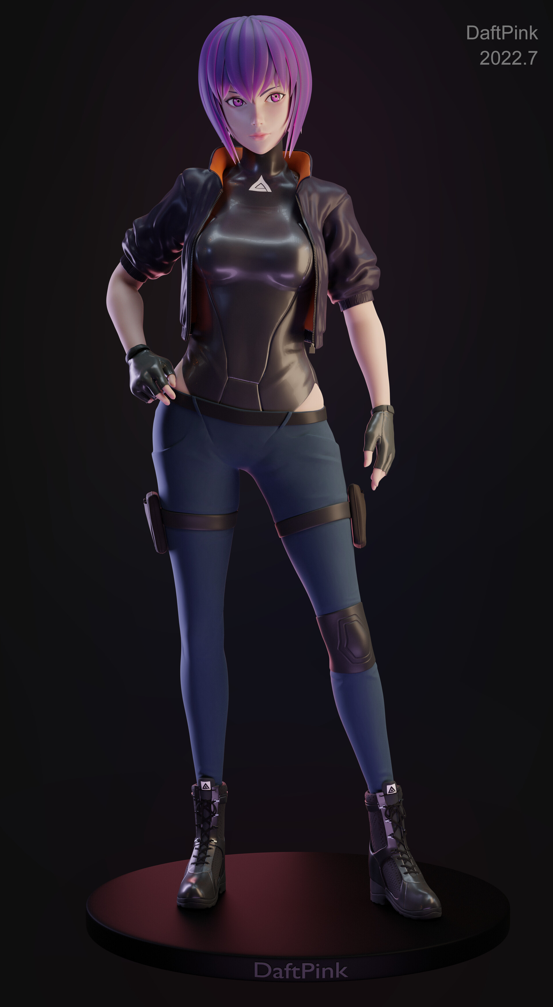 《Ghost In The Shell SAC_2045》kusanagi motoko 3D character fan art