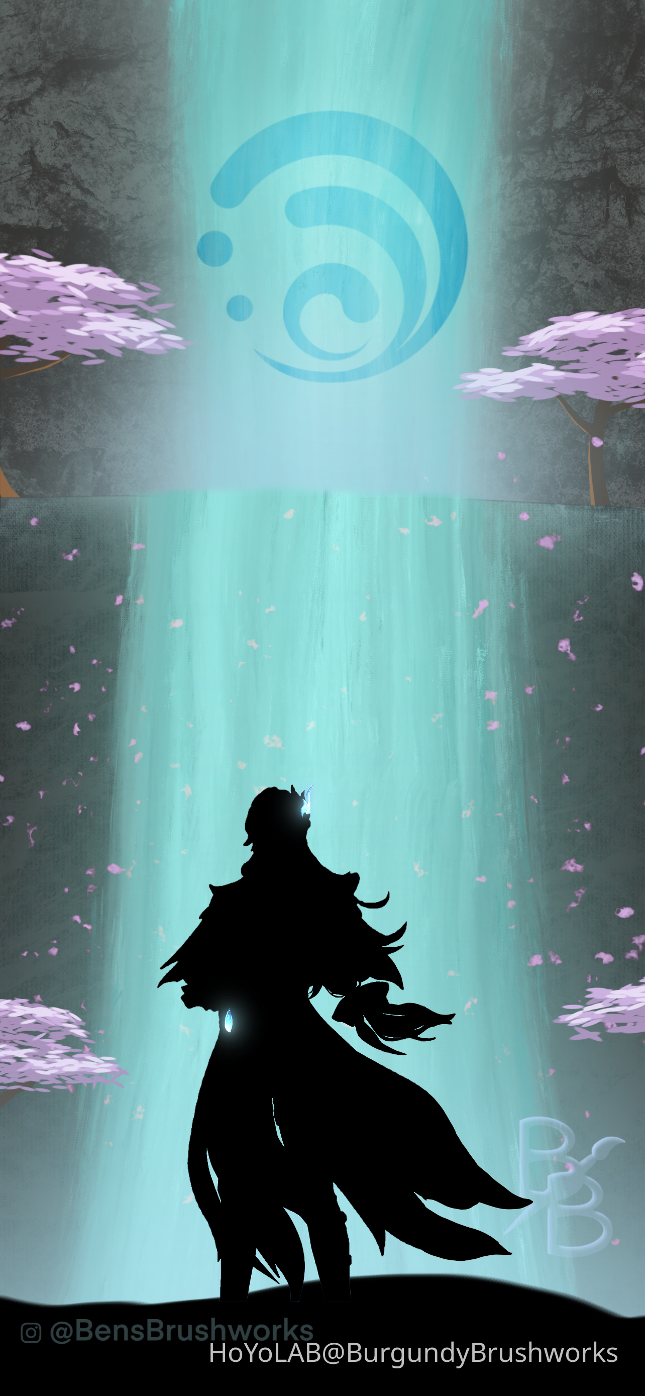 Hydro Mobile Wallpaper Genshin Impact