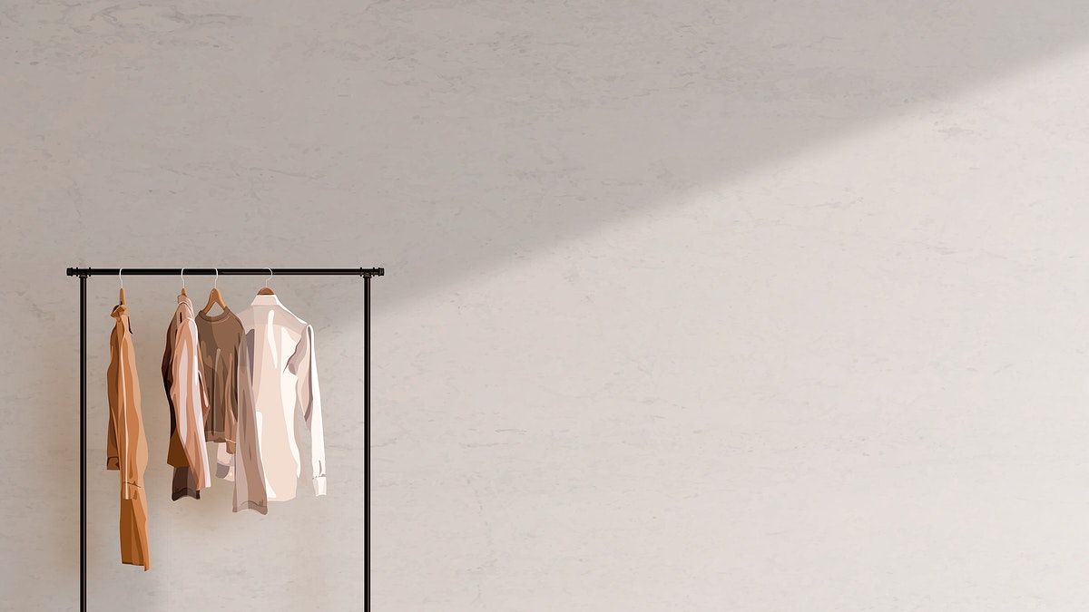 Cloth hanging on the rack background vector. free image / Aew. Image clothes, Clothing logo design, Clothes illustration