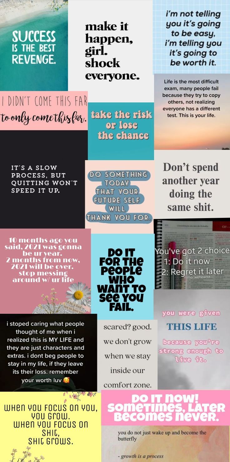 Collage wallpaper. Quote collage, Cute motivational quotes, Motivational quotes wallpape. Quote collage, Positive quotes wallpaper, Motivational quotes wallpaper