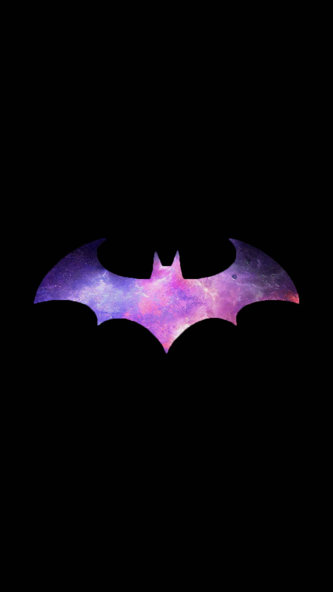 Download Purple Galaxy Batman Logo iPhone Wallpaper