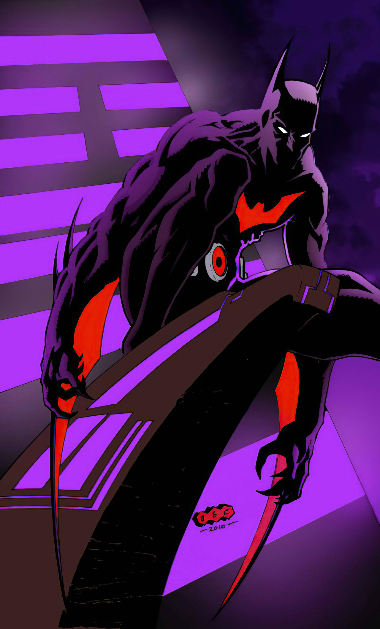 Batman Beyond Neon Night 4k iPhone HD 4k Wallpaper, Image, Background, Photo and Picture