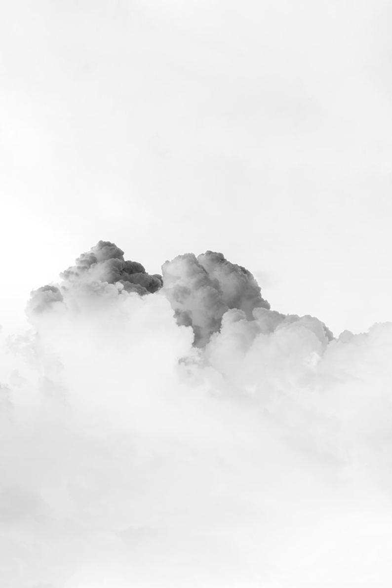Minimalist Art Cloud Wall Art Minimalist Decor Black White. White aesthetic photography, Black and white picture wall, Black and white photo wall