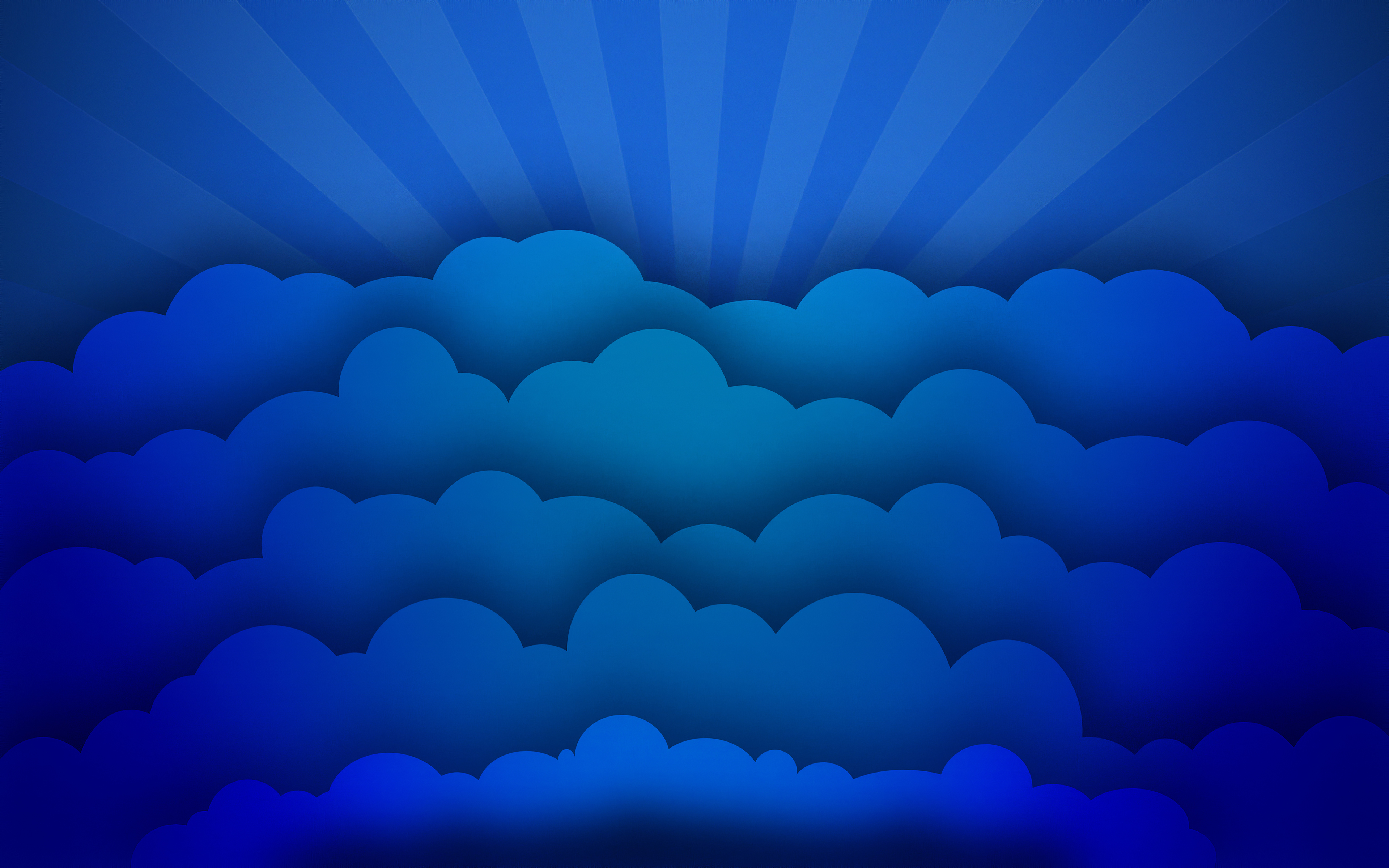 Blue Clouds Minimal Art 4k, HD Artist, 4k Wallpaper, Image, Background, Photo and Picture