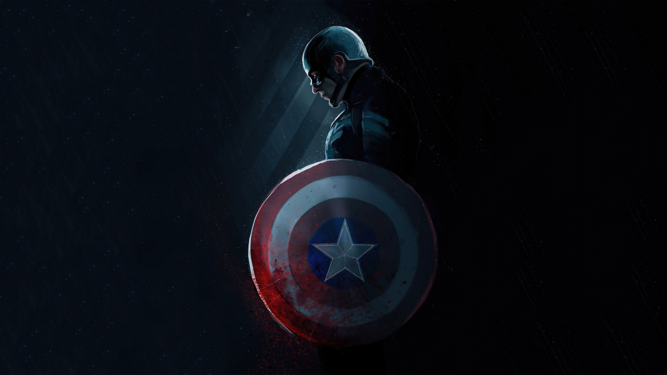 Dark Captain America Art 2020 Wallpaper Background For Your XFCE Desktop