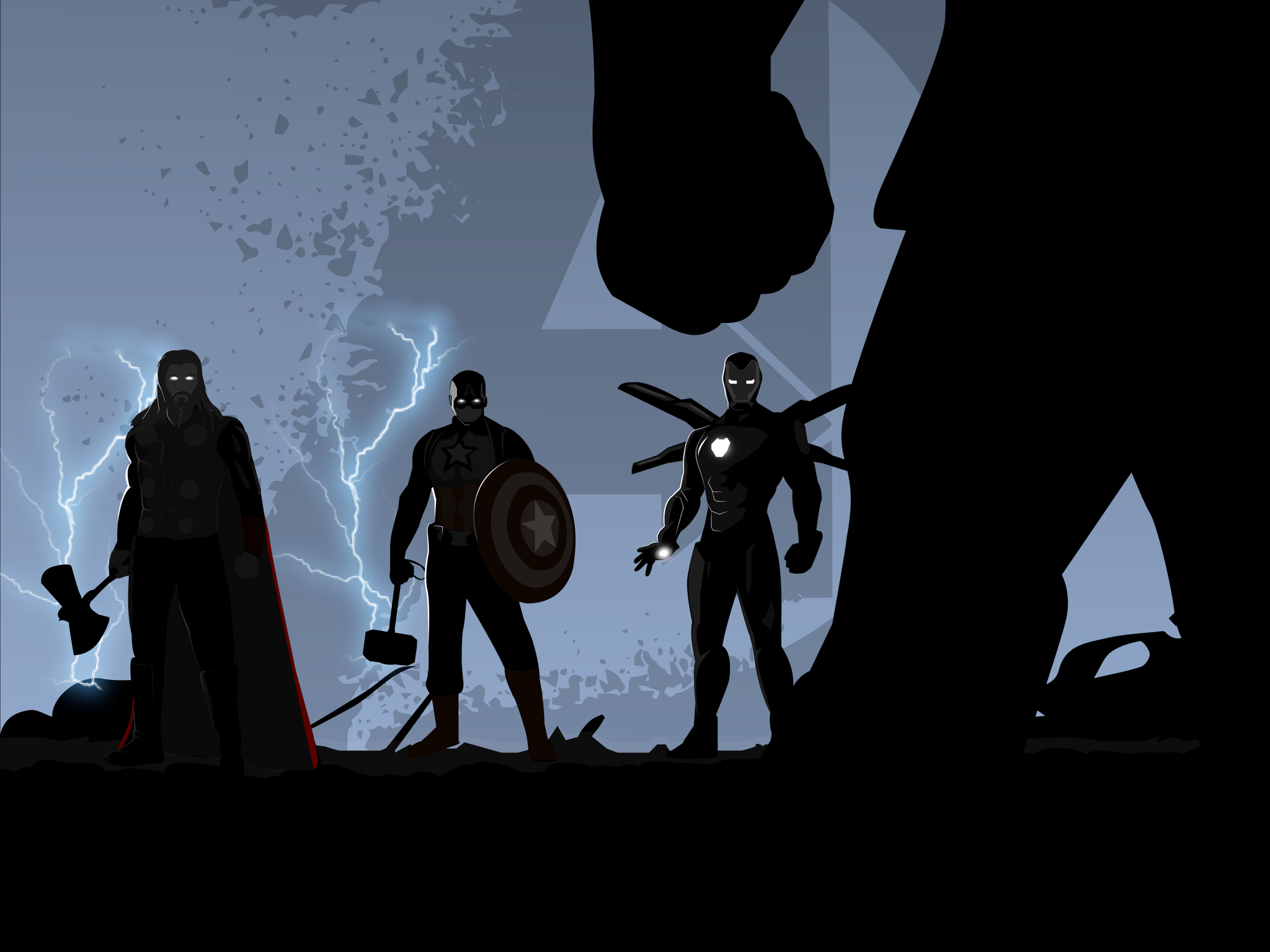 Avengers: Endgame Wallpaper 4K, Thor, Captain America, Iron Man