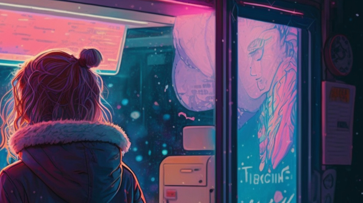 Asthetic Lofi Girl. Wallpaper