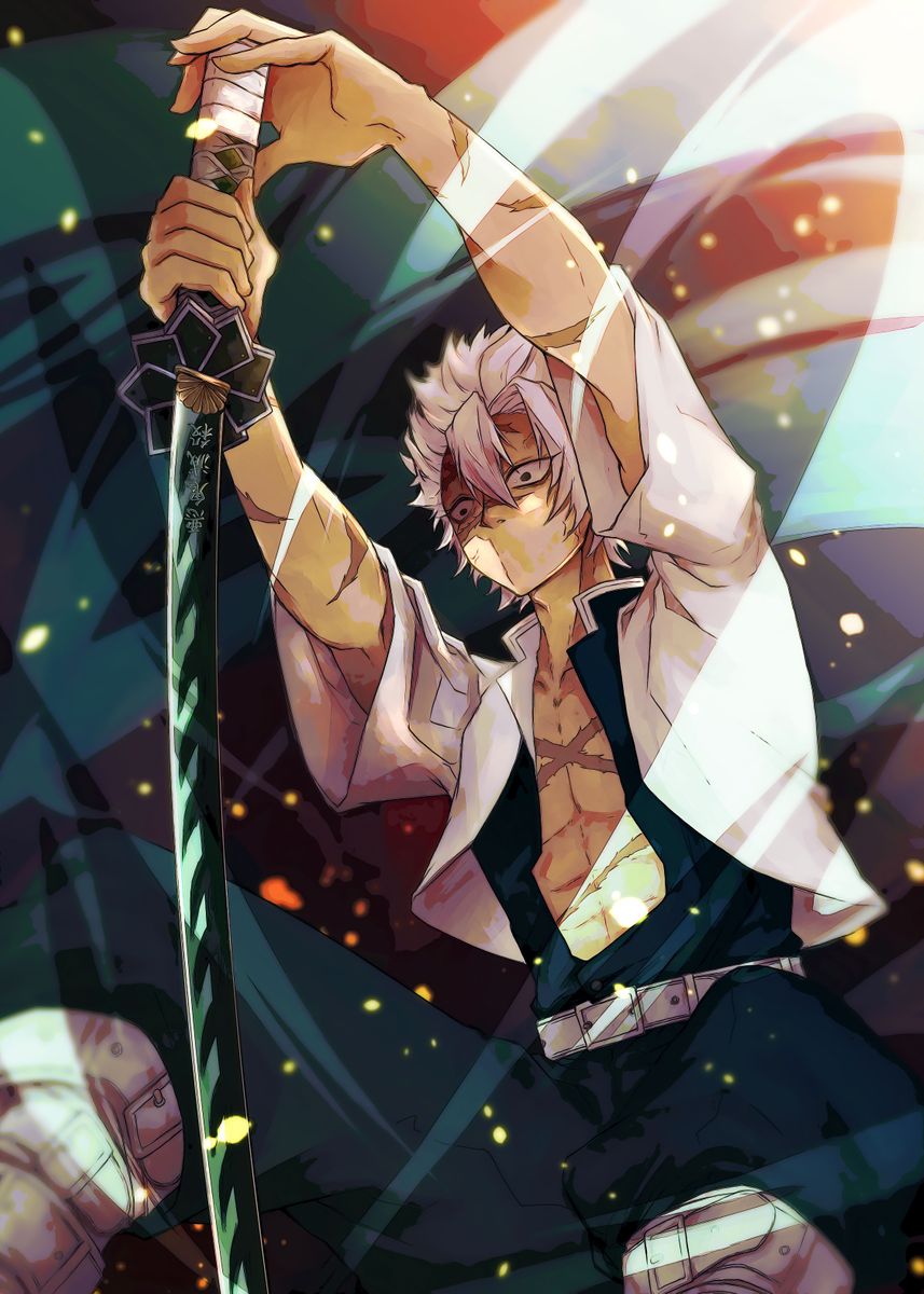 Sanemi Shinazugawa kimetsu' Poster