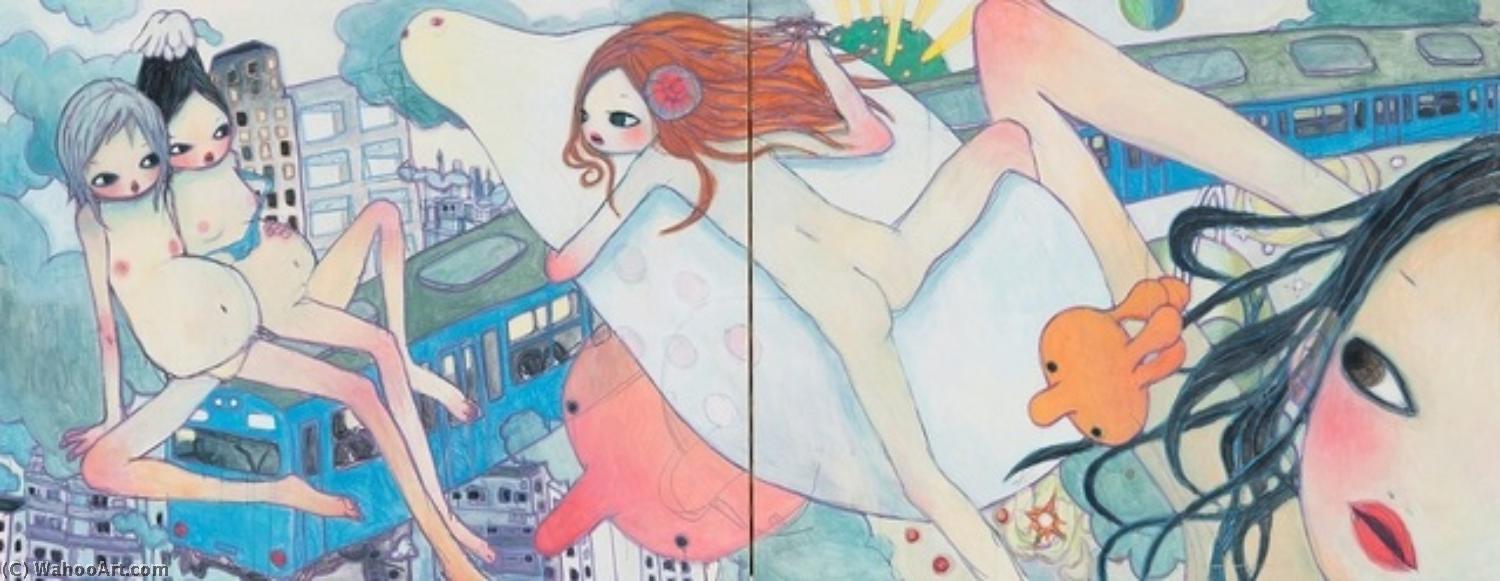 Rising dragon by Aya Takano. Artwork Replica Aya Takano