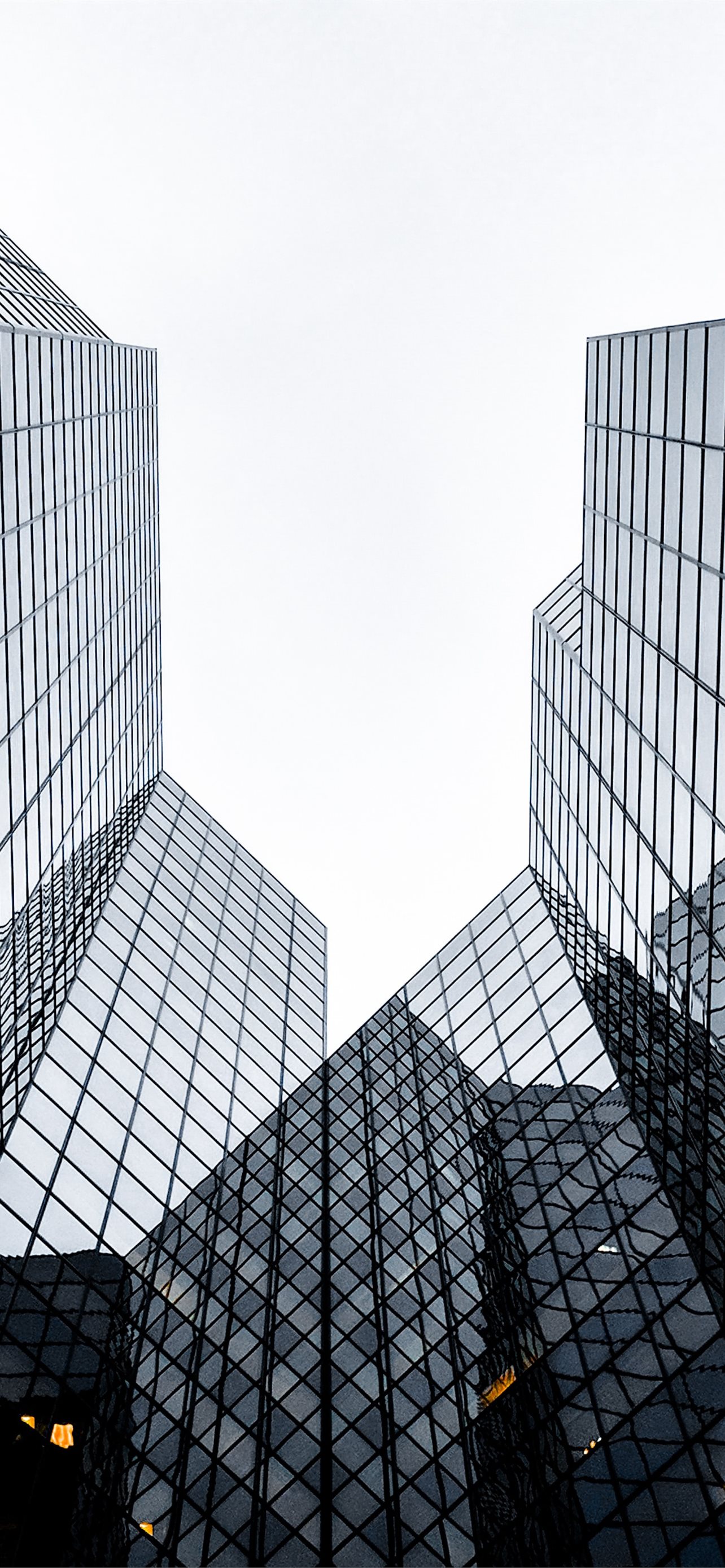 architectural photography of glass buildings iPhone Wallpaper Free Download
