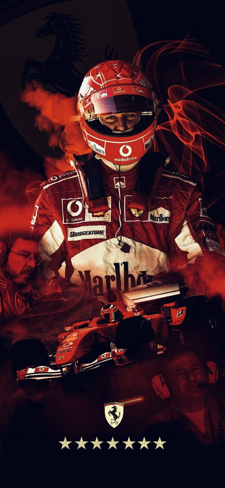 Download F1 Michael Schumacher Red Edit iPhone Wallpaper