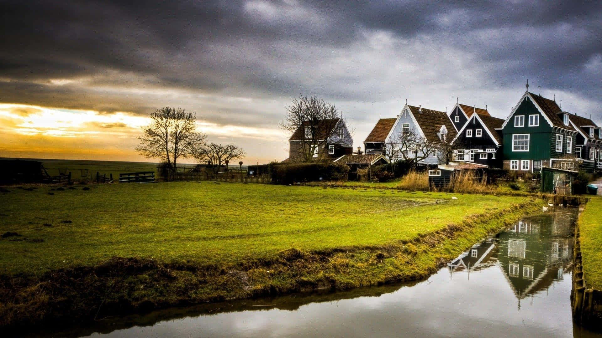 Download Tranquility Embodied In Rural Landscape Wallpaper