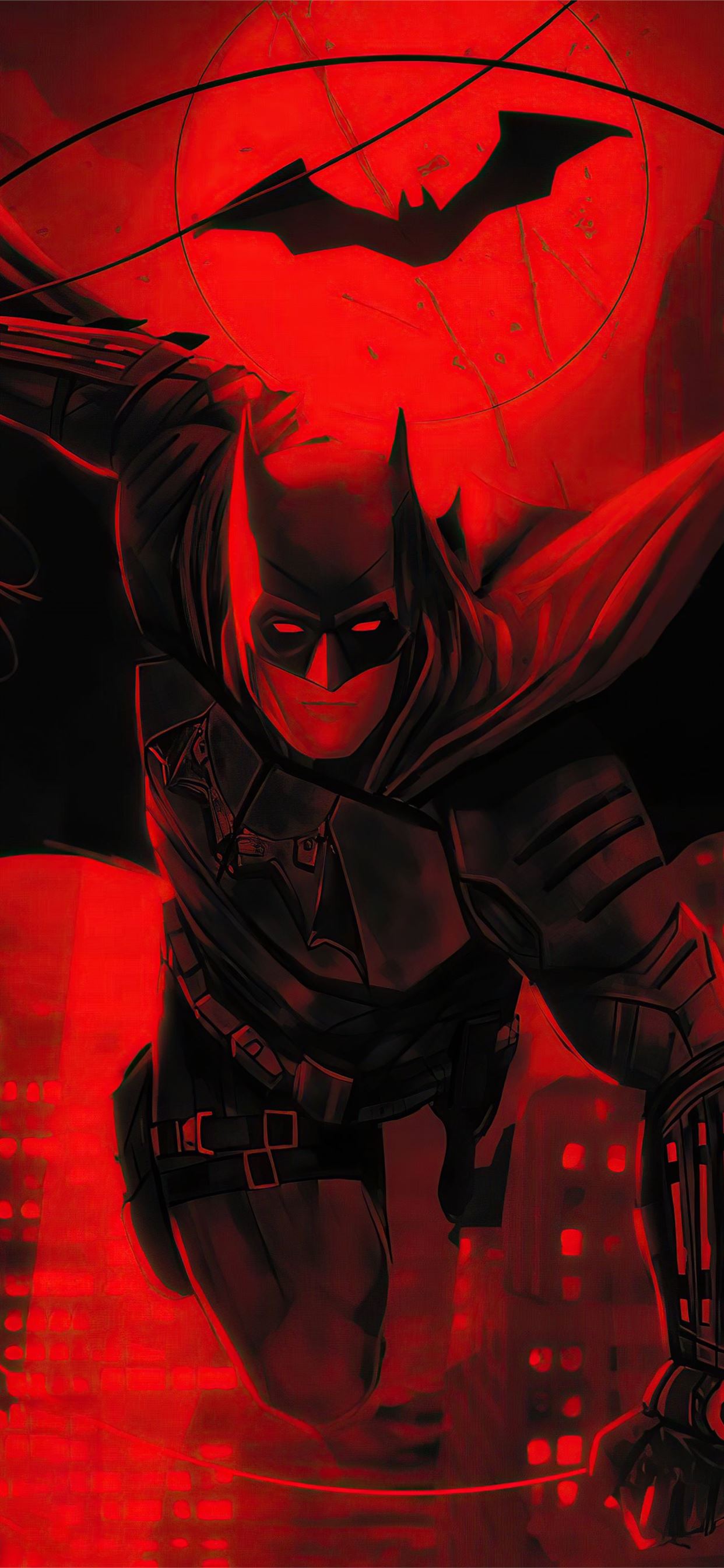 the batman red flame 5k iPhone 11 Wallpaper Free Download