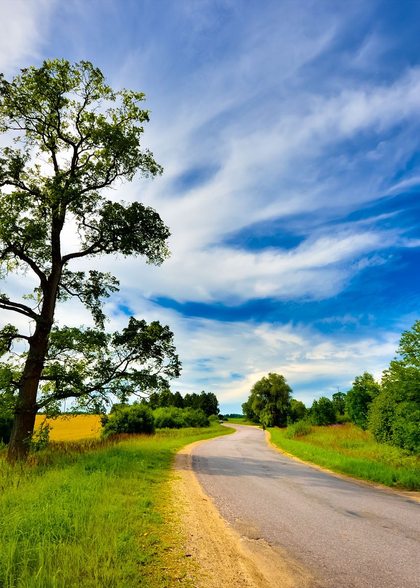 Classic Rural Landscape Gr' Poster