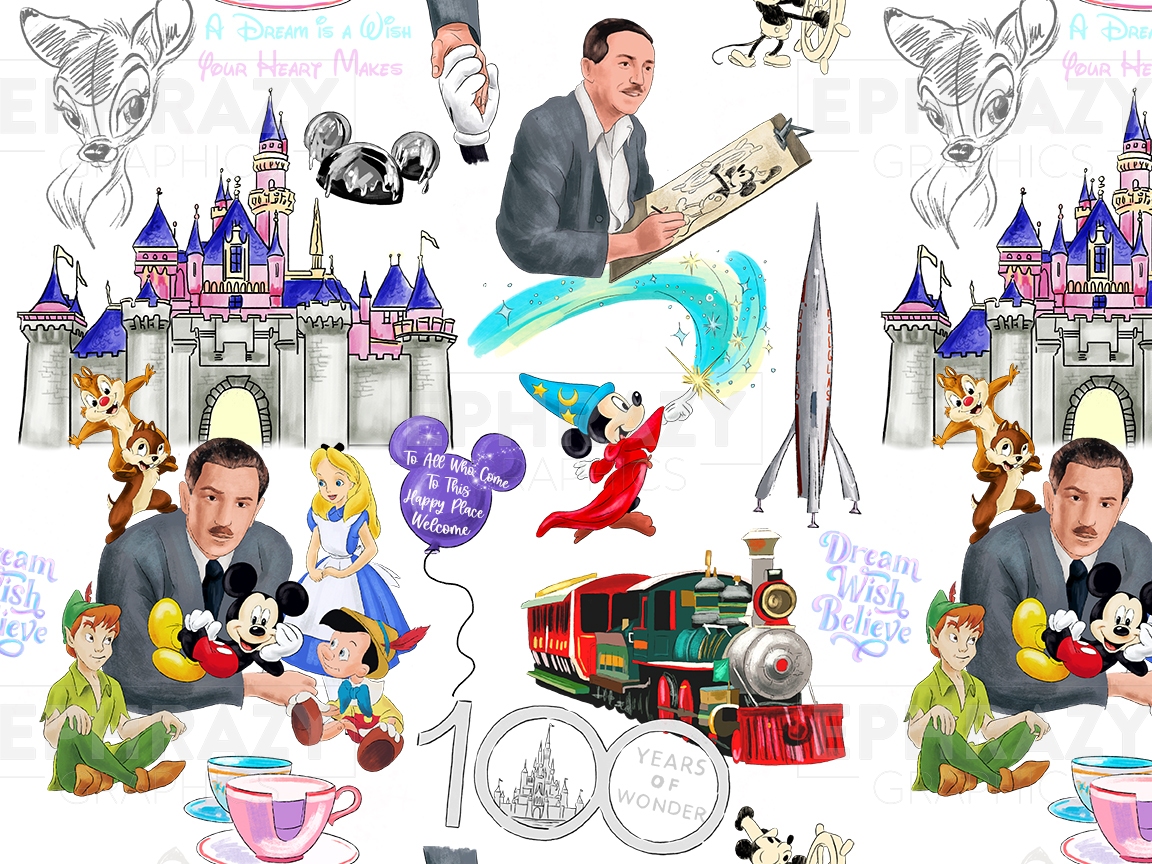 Disney 100 Years Of Wonder Digital Pattern Seamless Patterns
