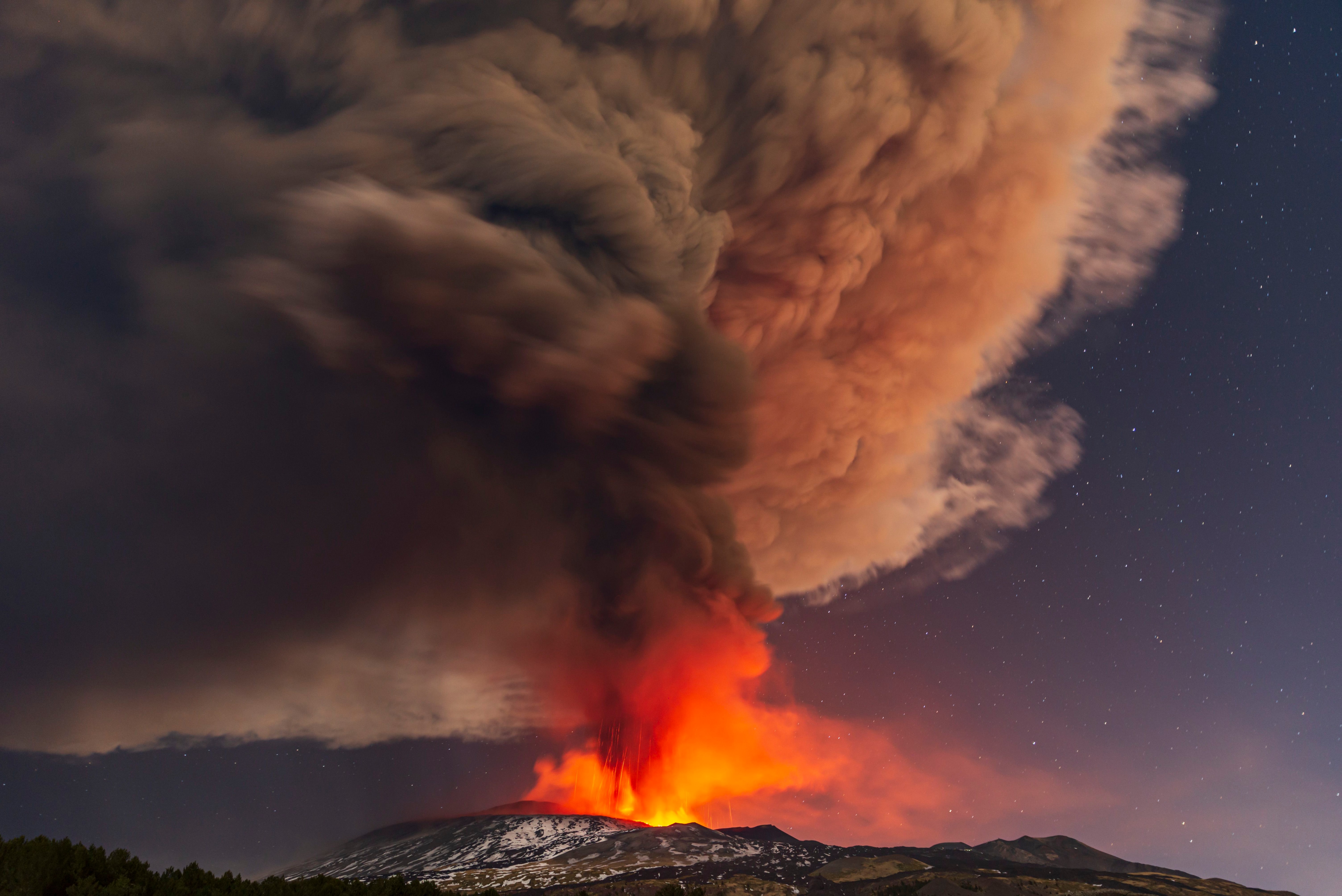 In photo: Mount Etna eruption in Italy lights up the night sky Washington Post