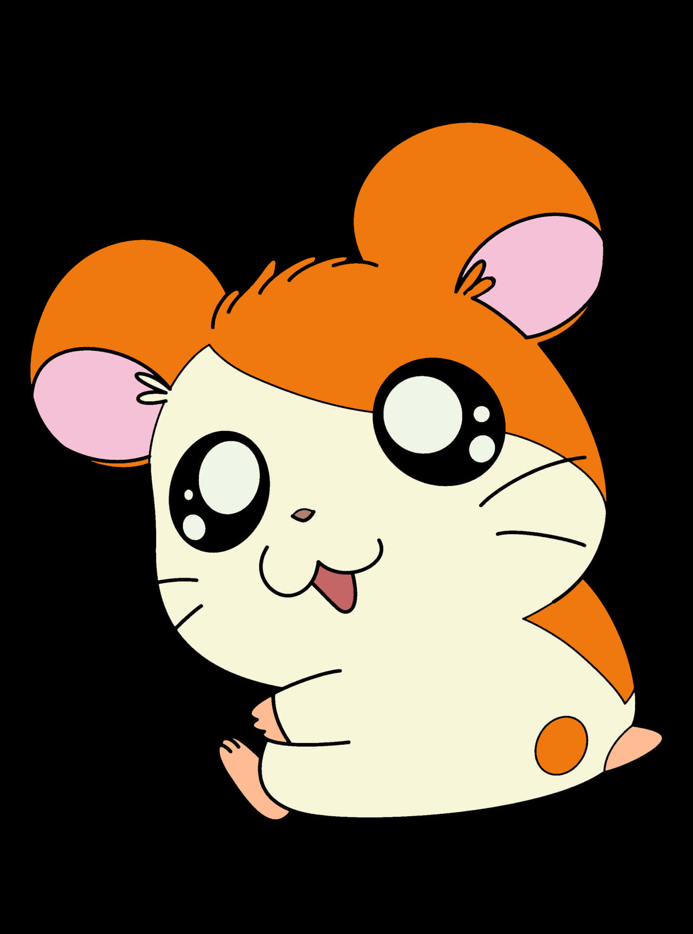 Download a cartoon hamster with big eyes and big ears